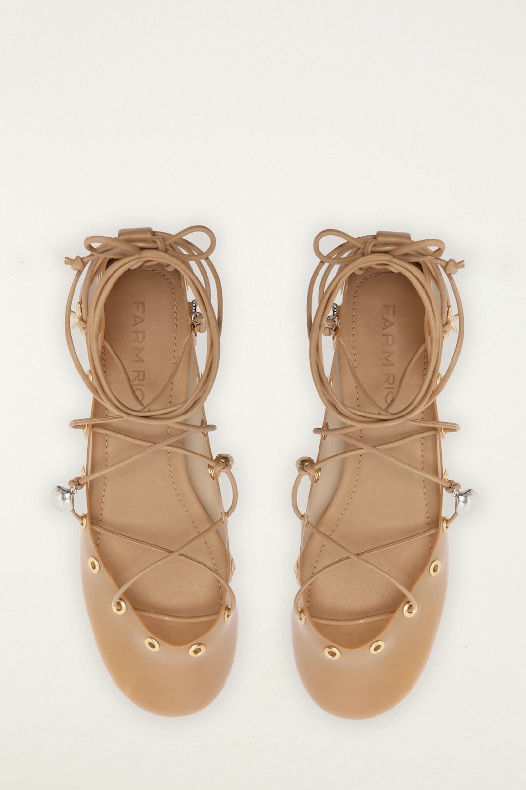 Sand Sea Lace Up Jelly Ballerina