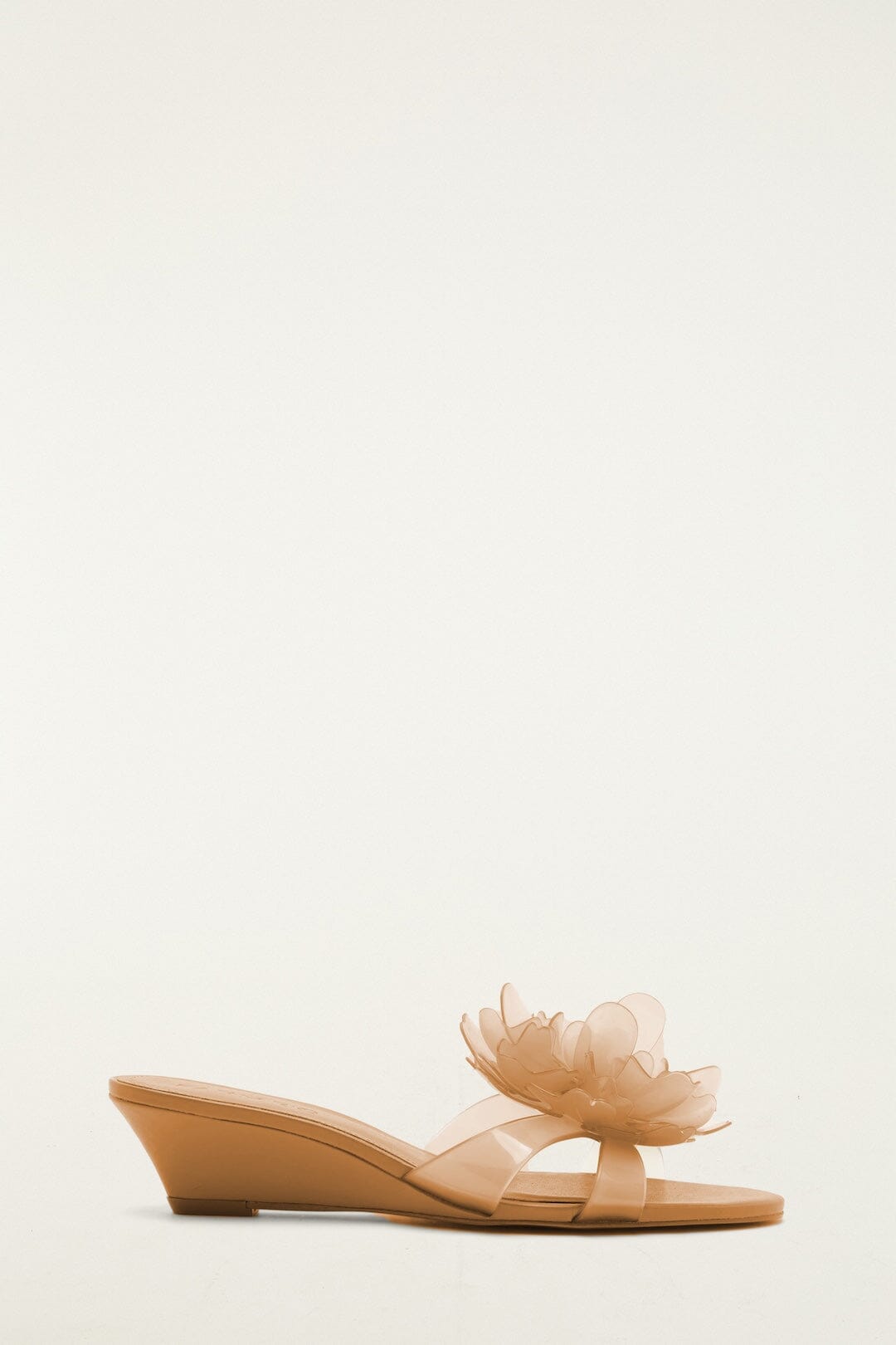 Orange Jelly Flower Wedge Sandal