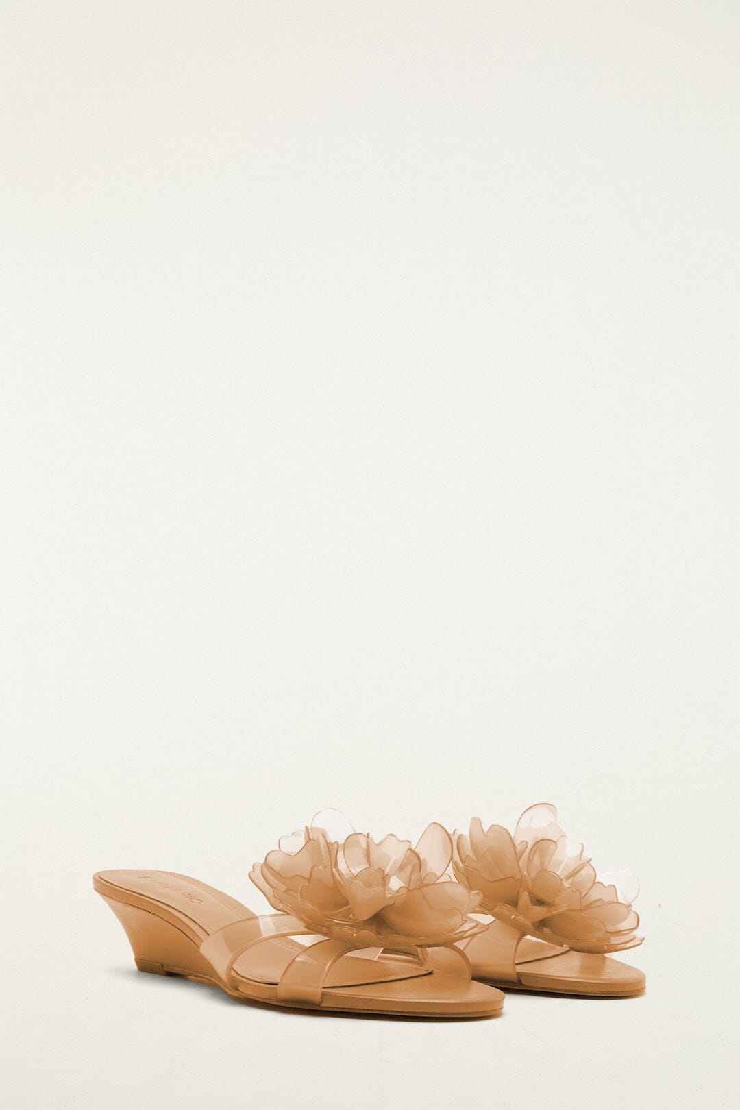 Orange Jelly Flower Wedge Sandal