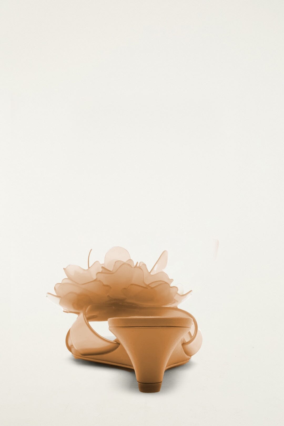 Orange Jelly Flower Wedge Sandal