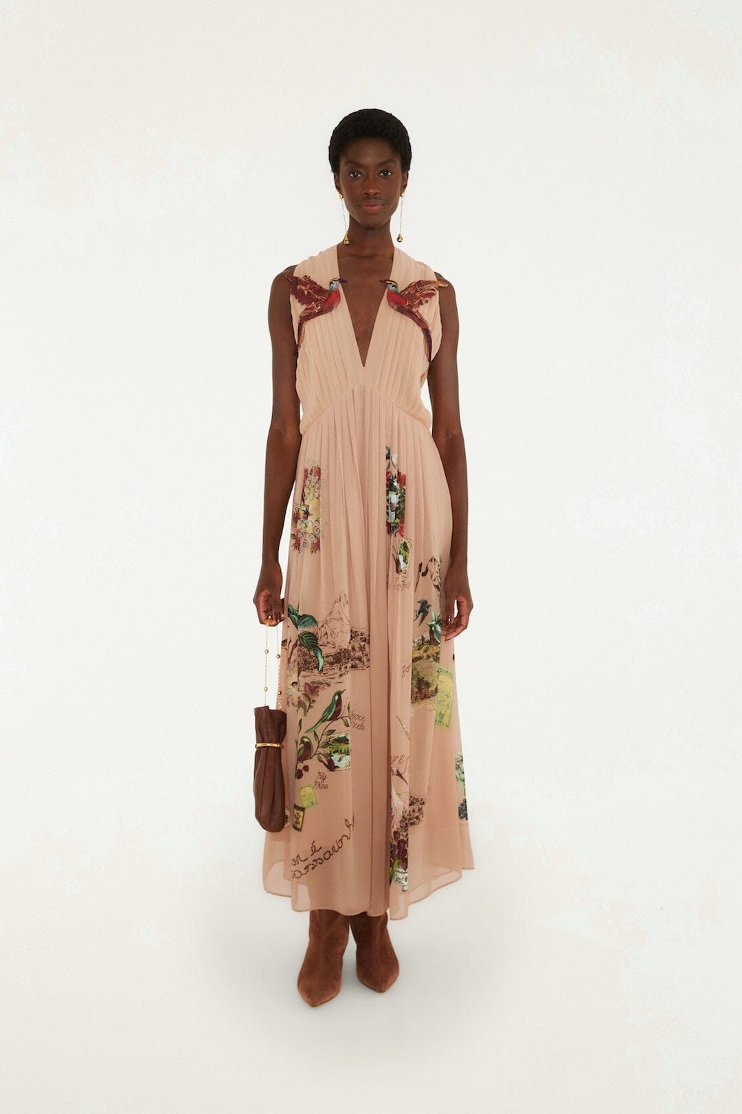 Bird Poetry Hummingbird Sleeveless Maxi Dress