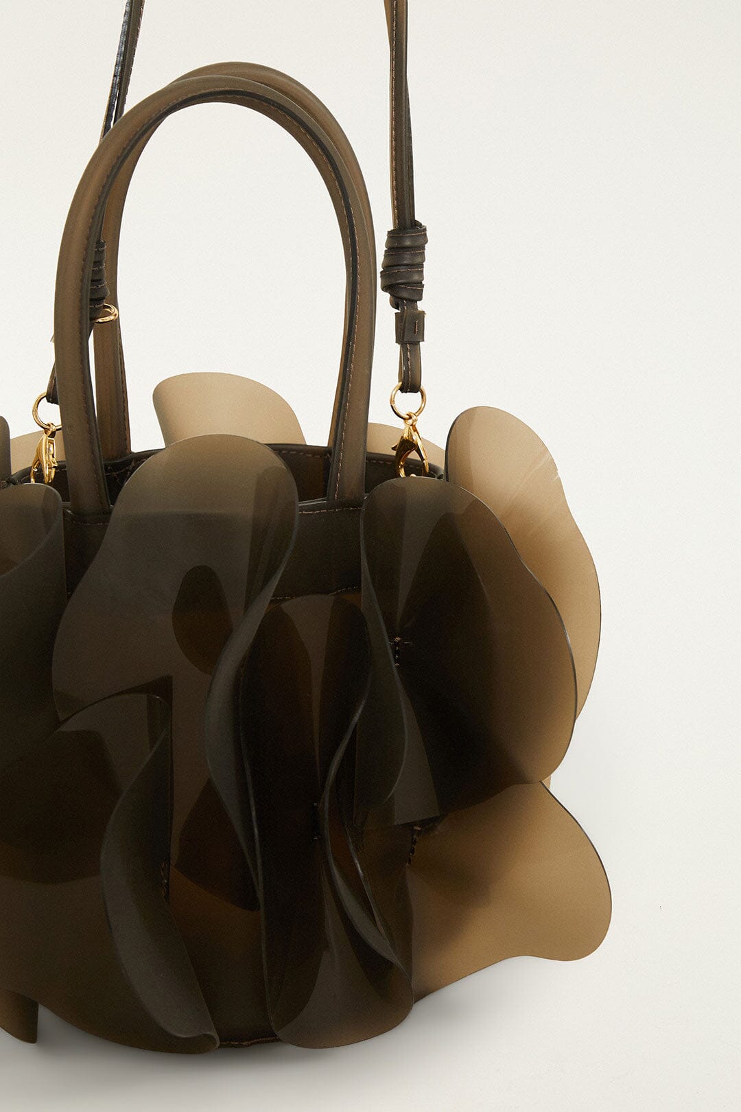 Dark Olive Jelly Flower Bag