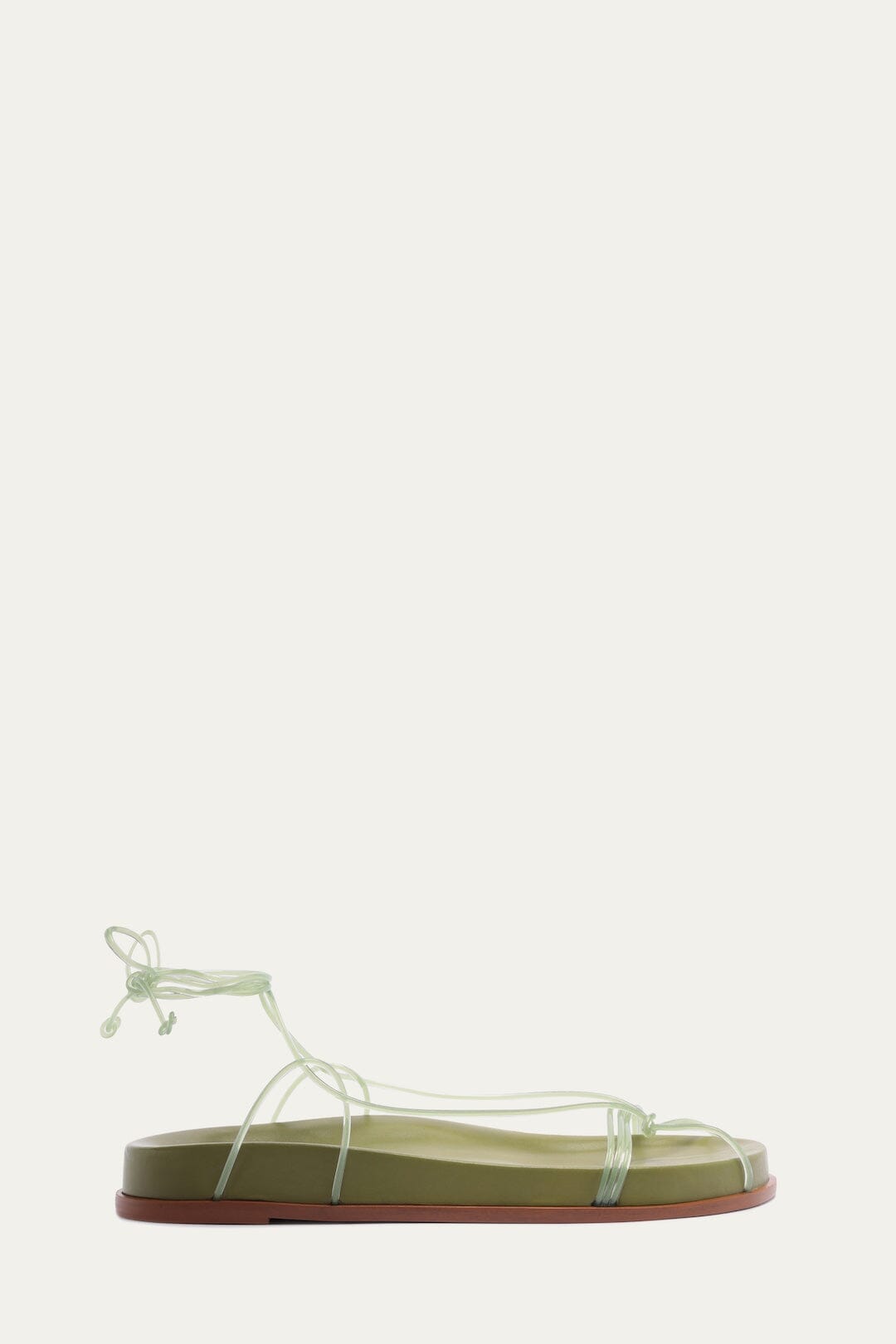 Green Spaghetti Jelly Anatomic Flat Sandal