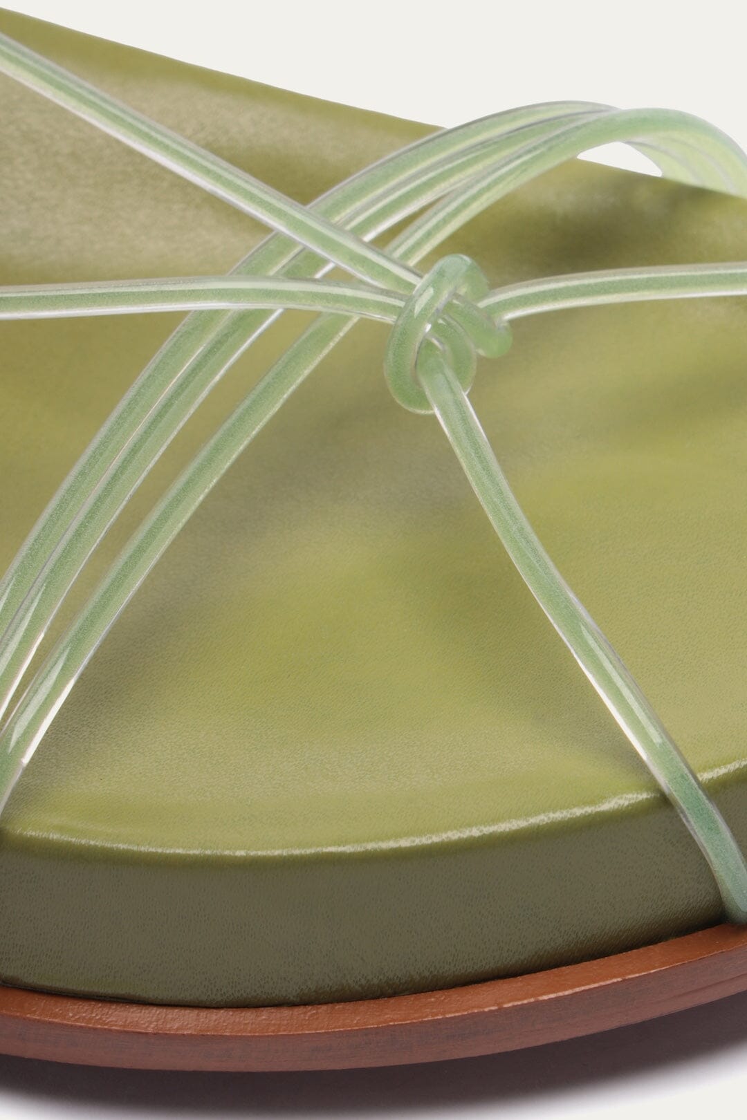 Green Spaghetti Jelly Anatomic Flat Sandal