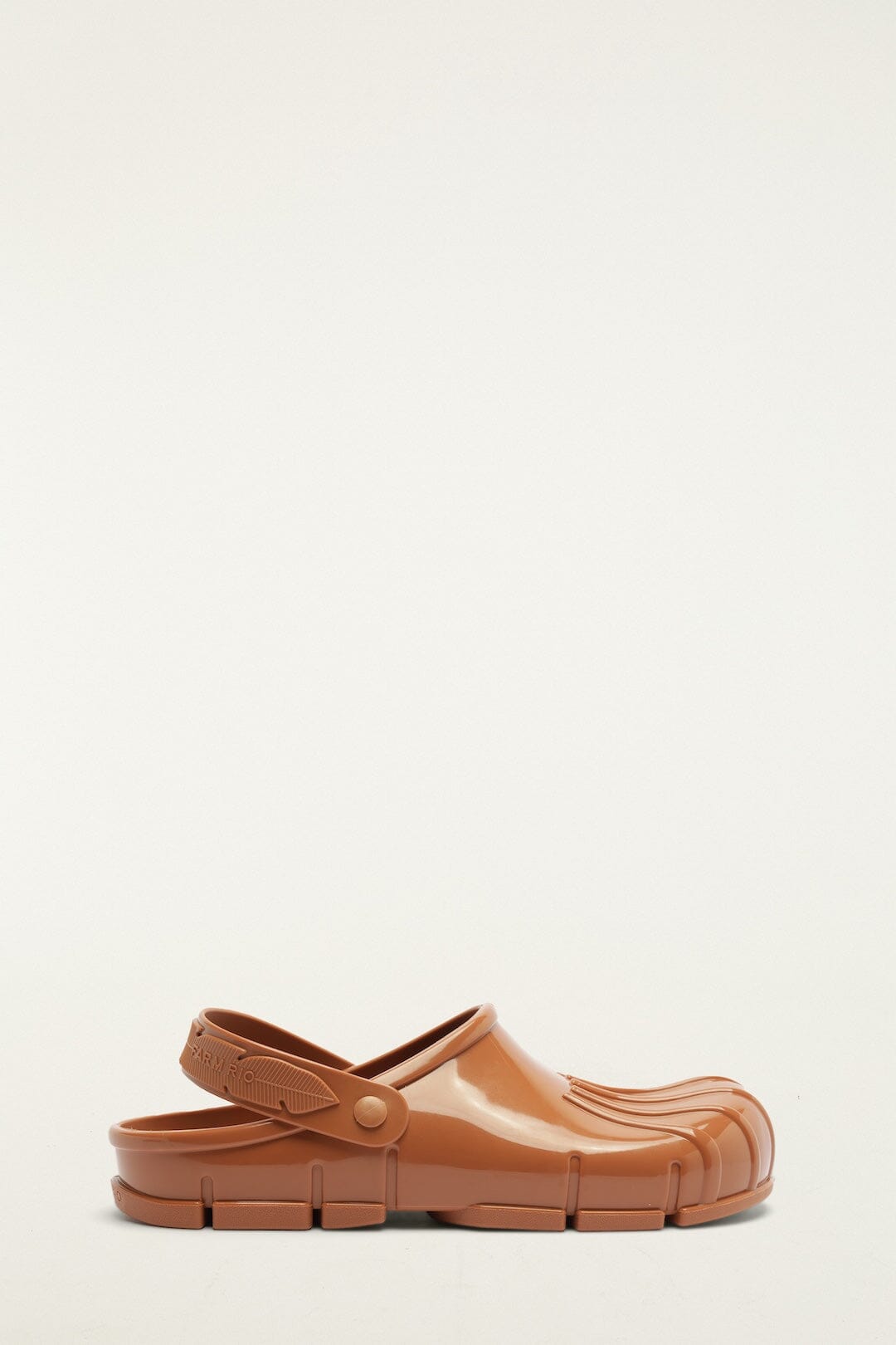 Brown Monstera Slingback Rain Clog