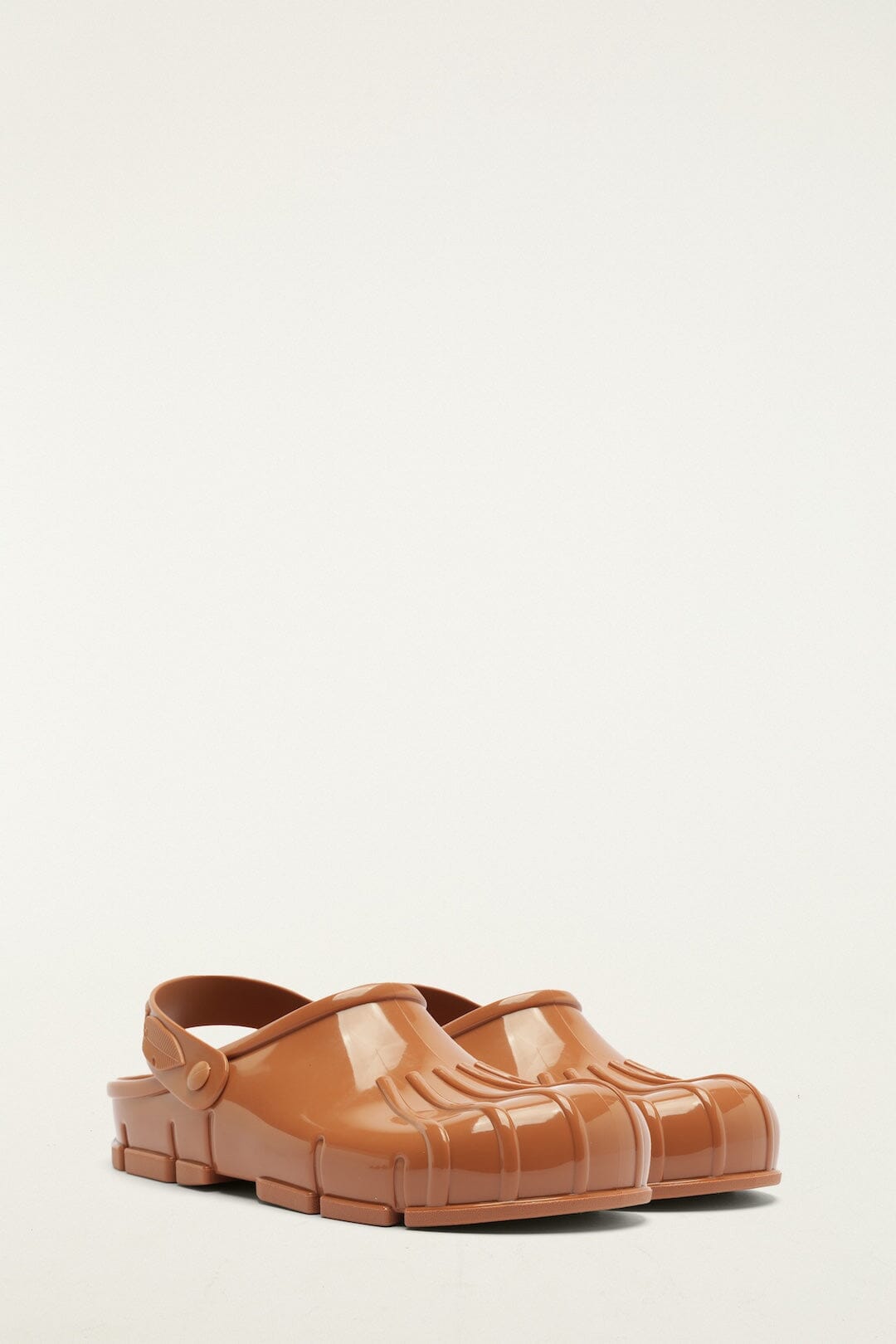 Brown Monstera Slingback Rain Clog