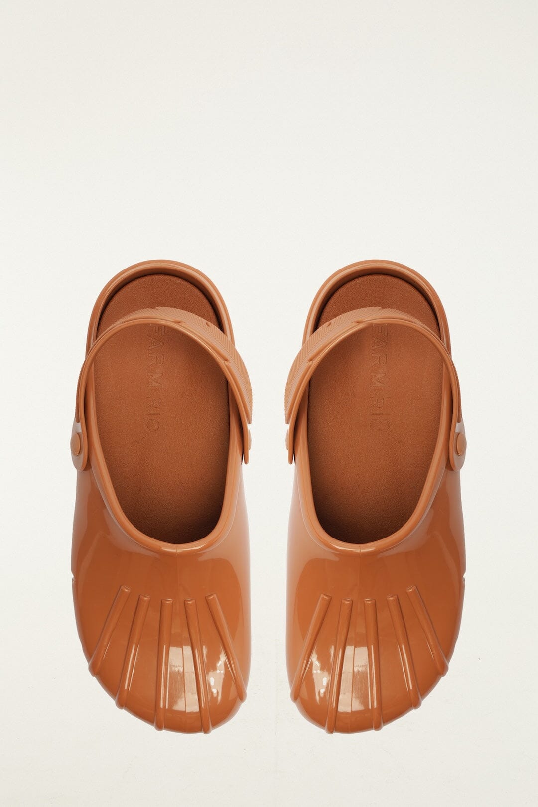 Brown Monstera Slingback Rain Clog