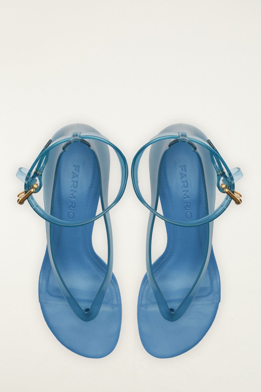Blue Jelly Heeled Sandal