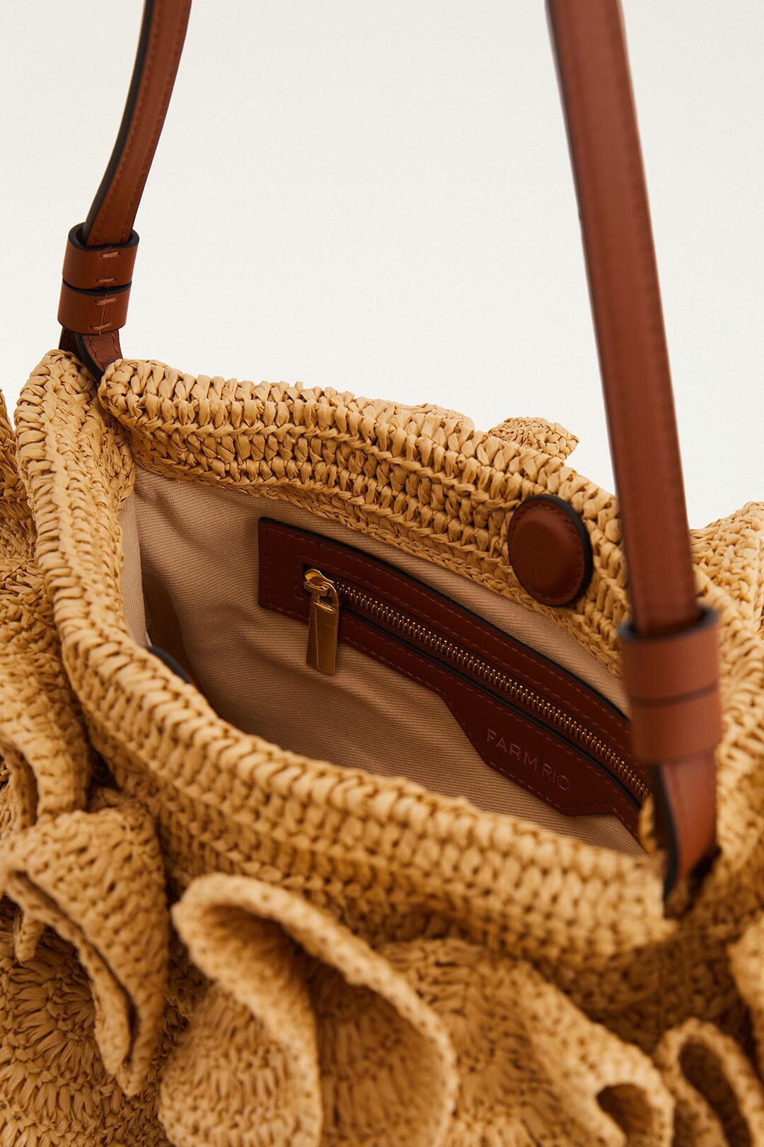 Flower Raffia Shoulder Bag