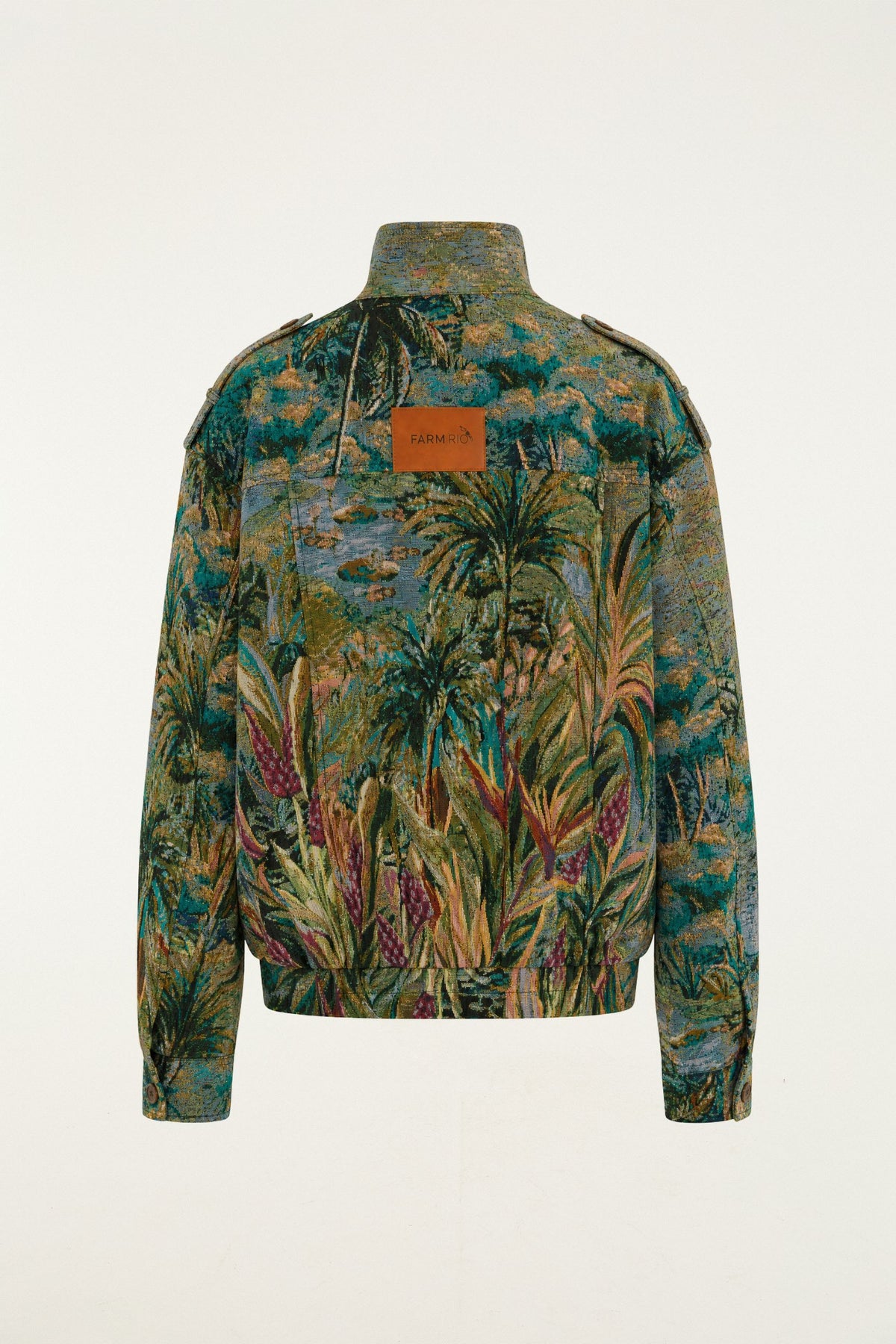Petricor High Neck Jacquard Jacket