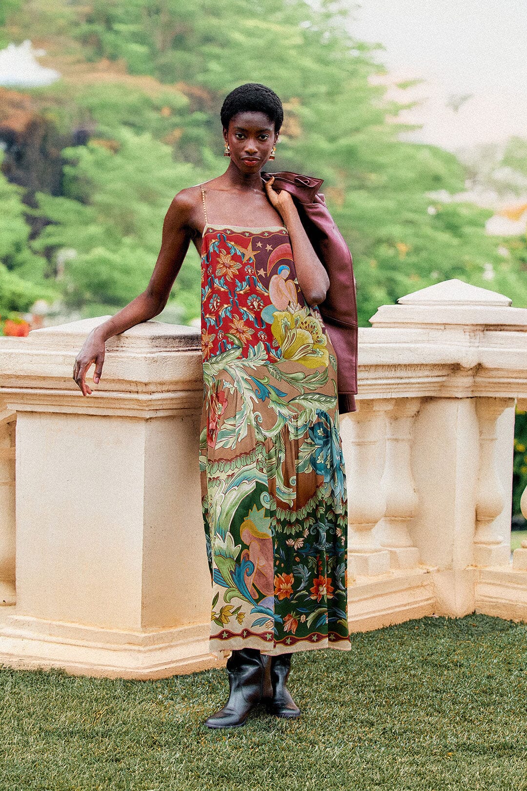 Lunar Boho Beaded Straps Maxi Dress