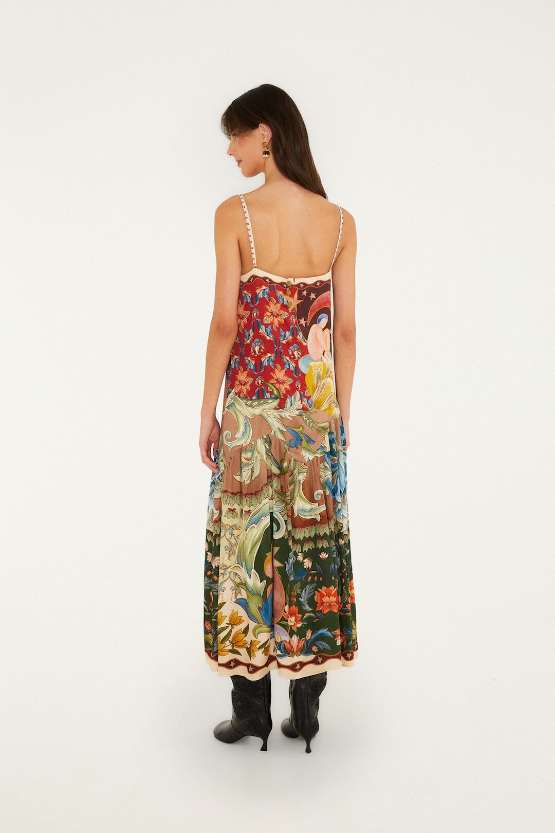 Lunar Boho Beaded Straps Maxi Dress