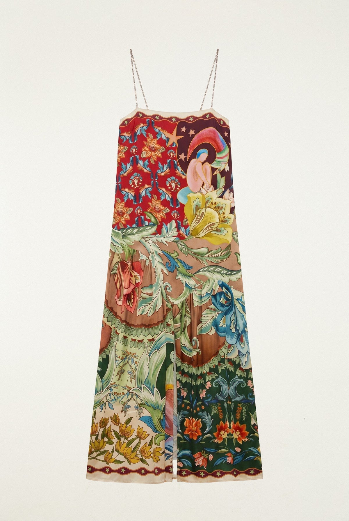 Lunar Boho Beaded Straps Maxi Dress