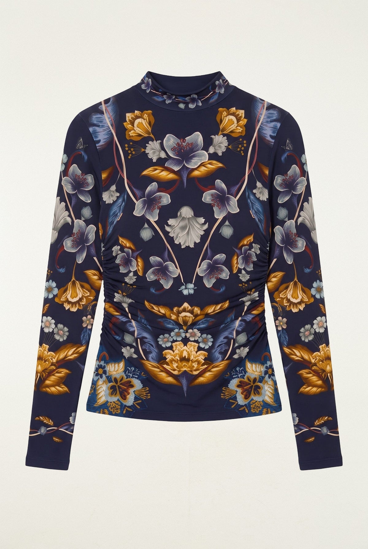 Golden Nature Long Sleeve Jersey Blouse