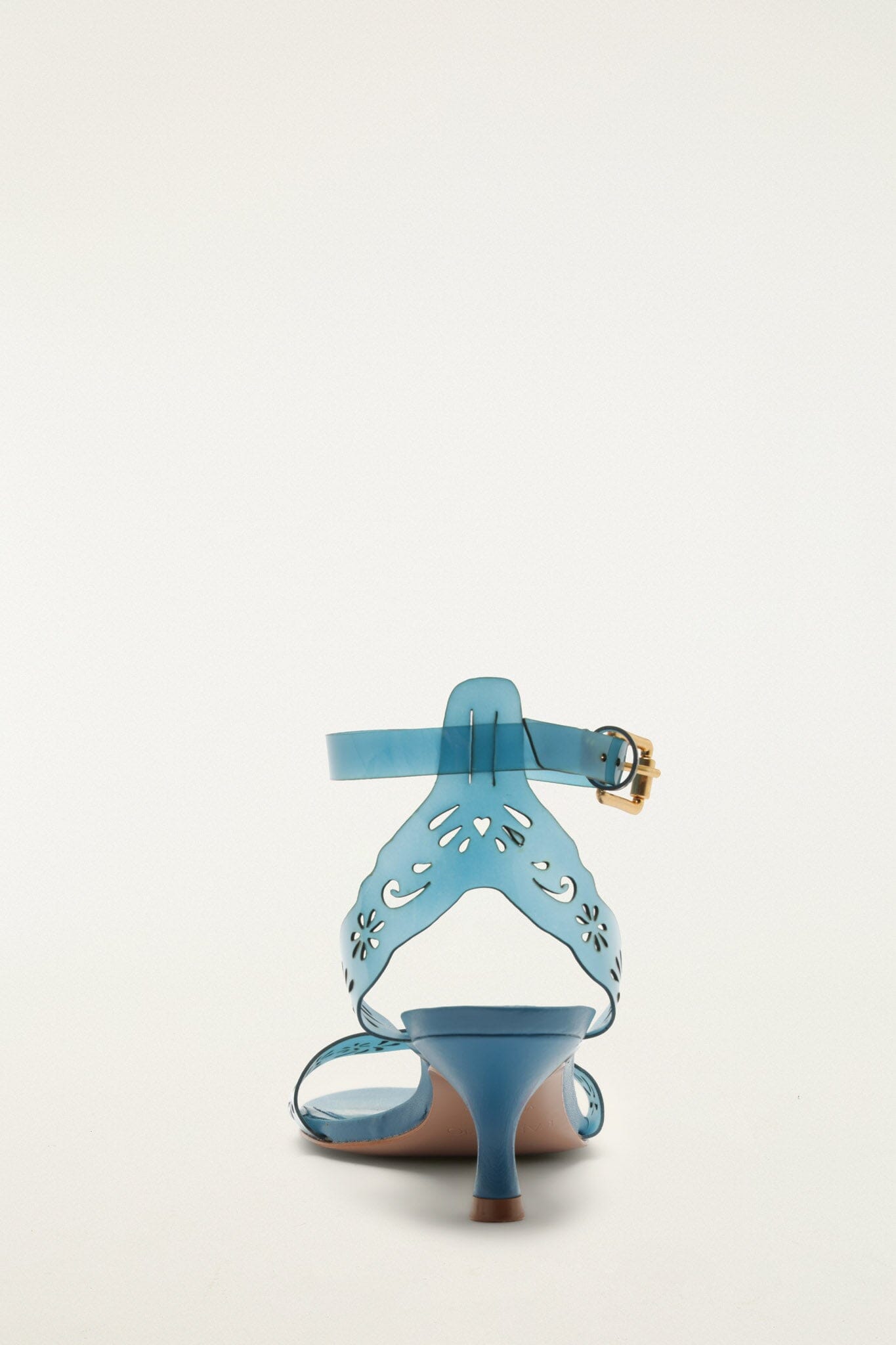 Blue Lace Jelly Kitten Heeled Sandal