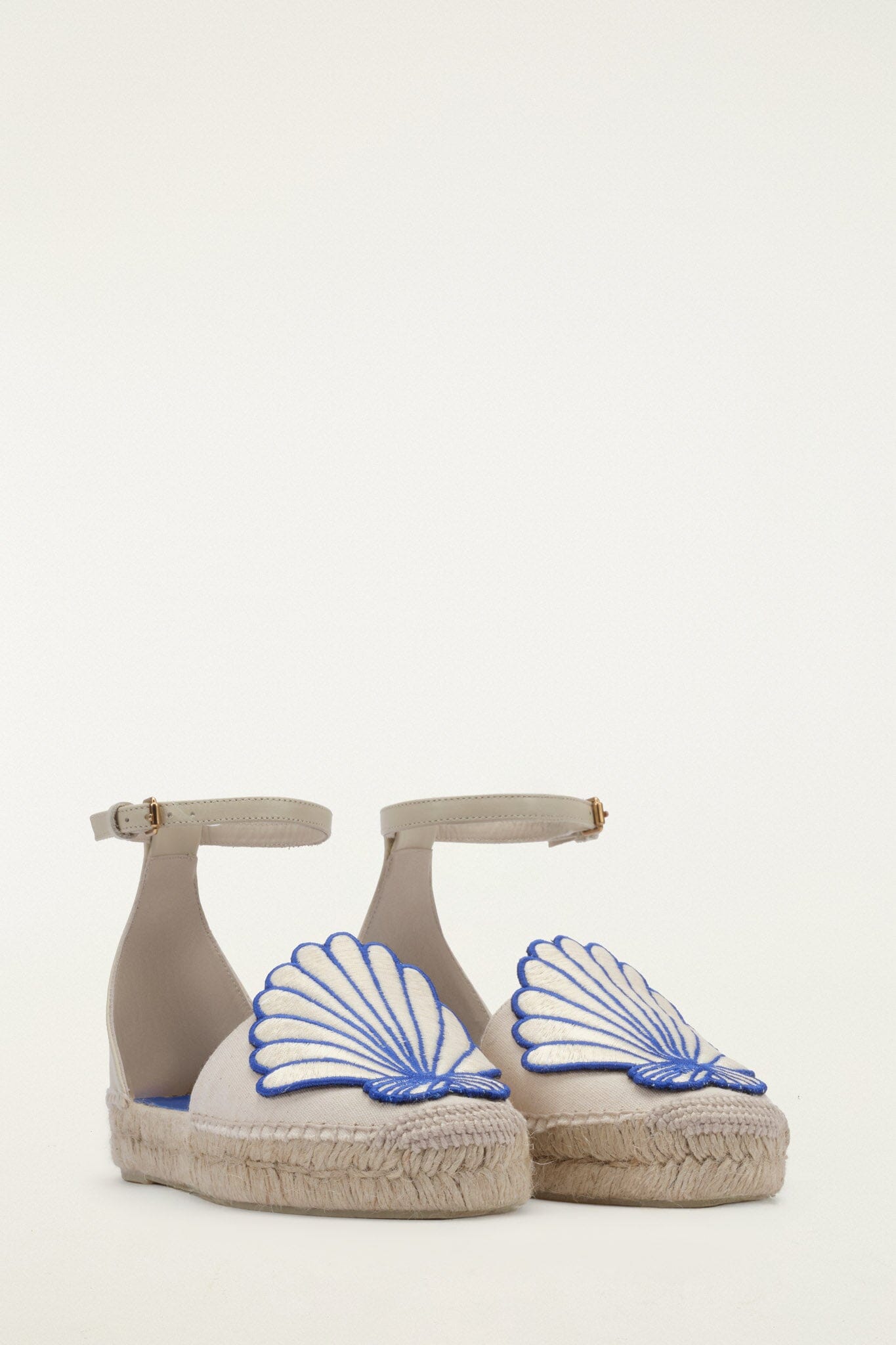 Blue 3D Shell Iconic Espadrille Sandal