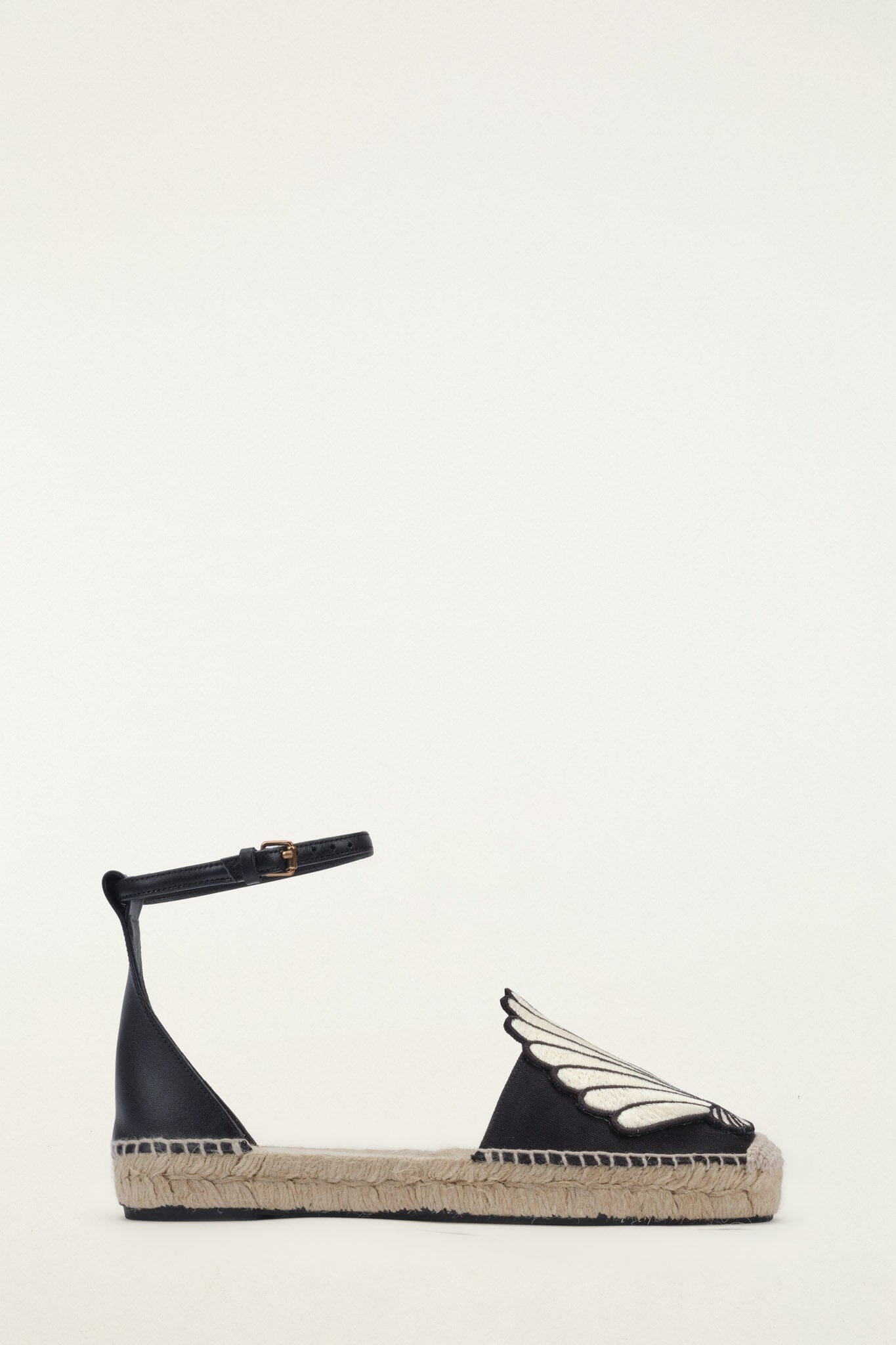 Black 3D Shell Iconic Espadrille Sandal