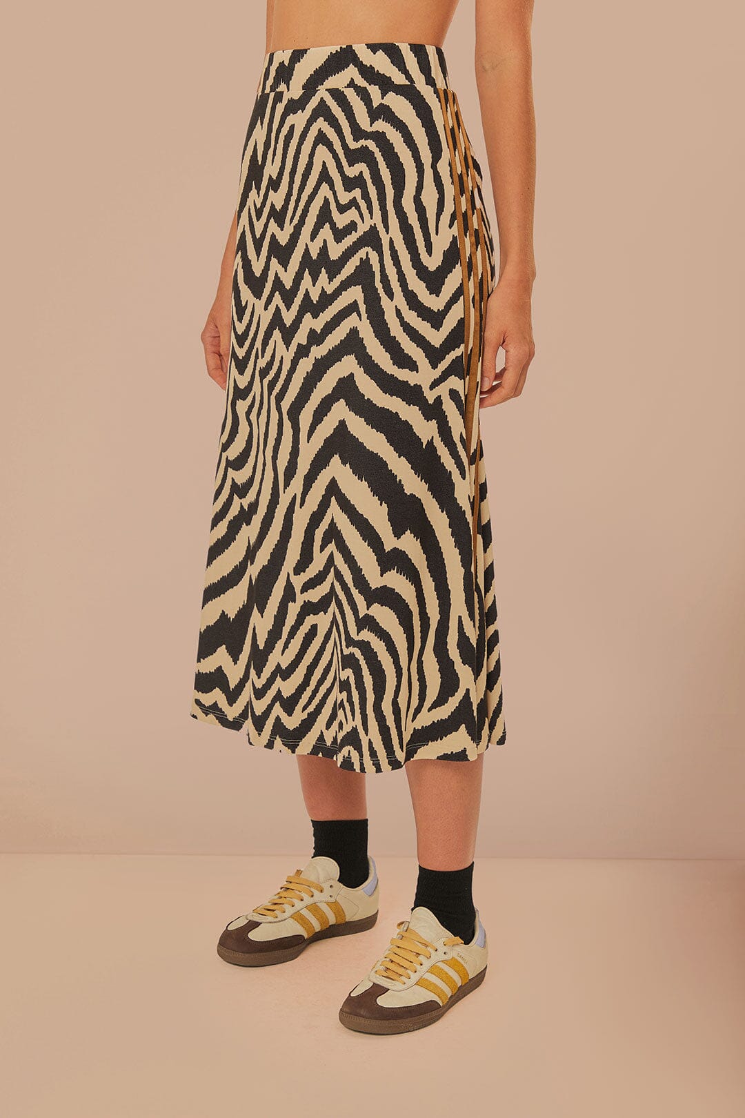 Beige Adidas Farm Rio Maxi Skirt