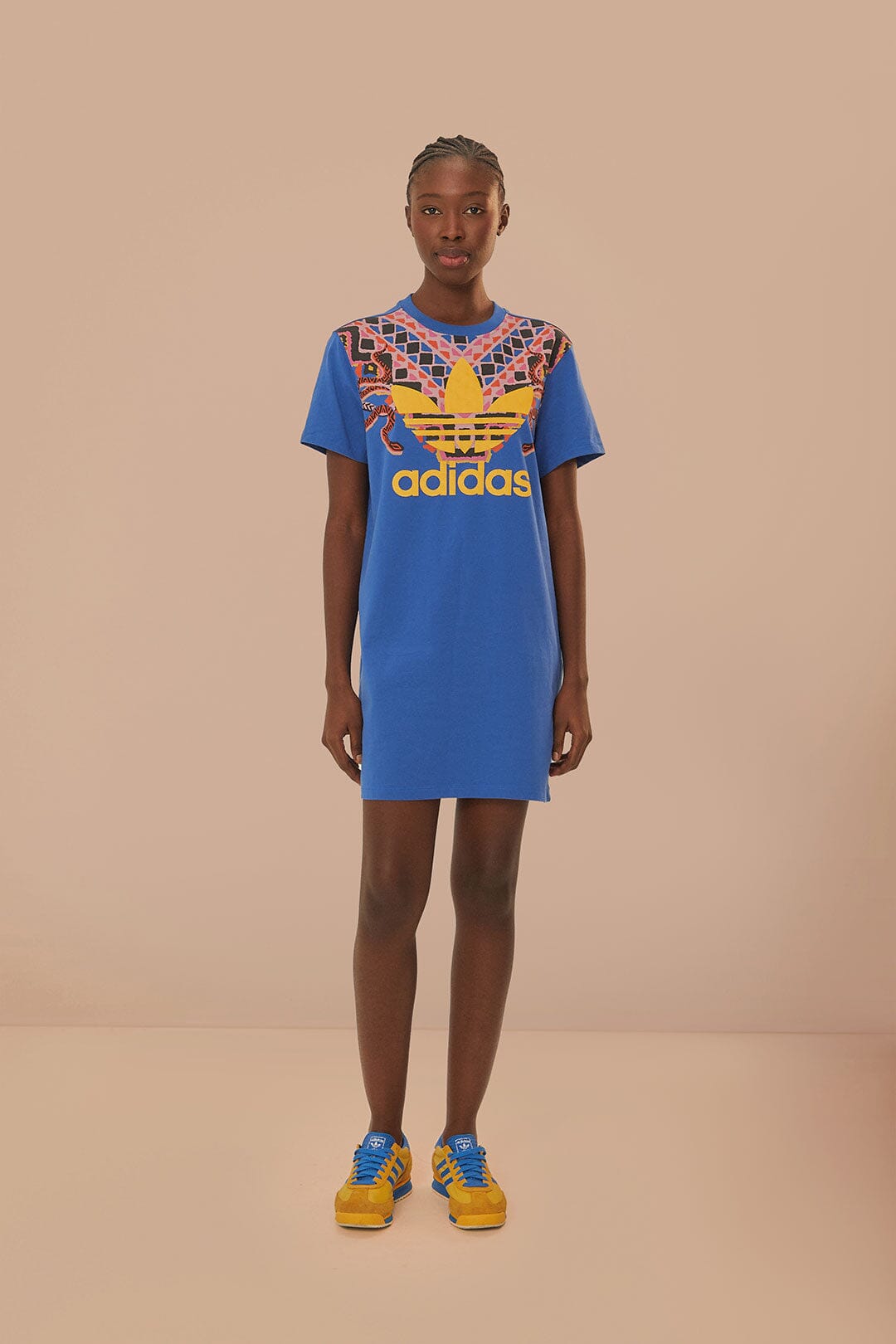 Blue Adidas Farm Rio T-Shirt Dress