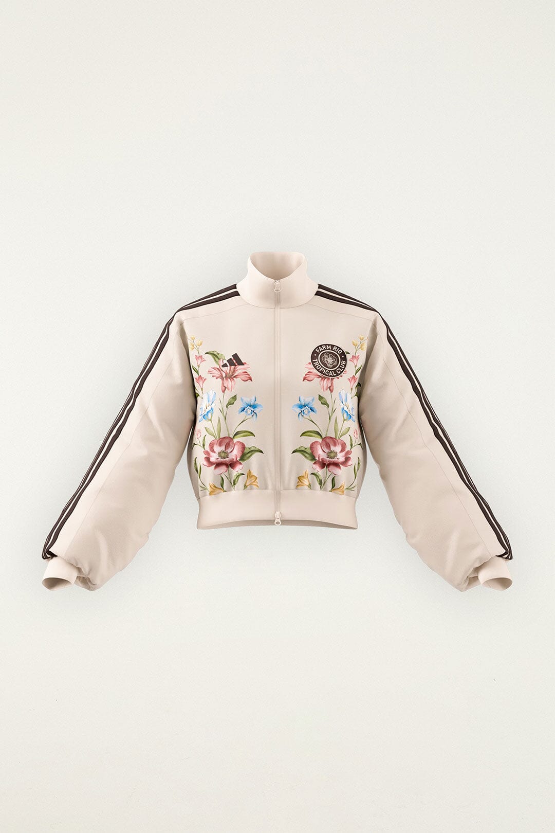 Ainika Floral Off-White Adidas Track Top