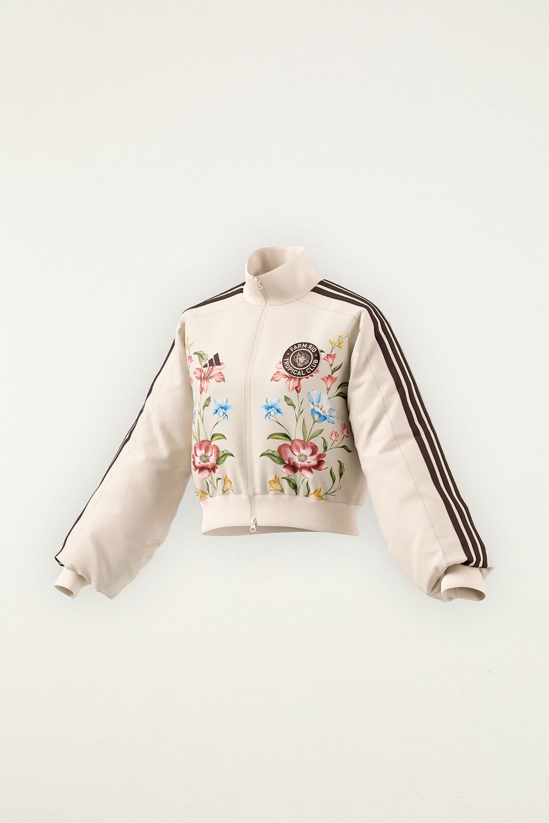 Ainika Floral Off-White Adidas Track Top