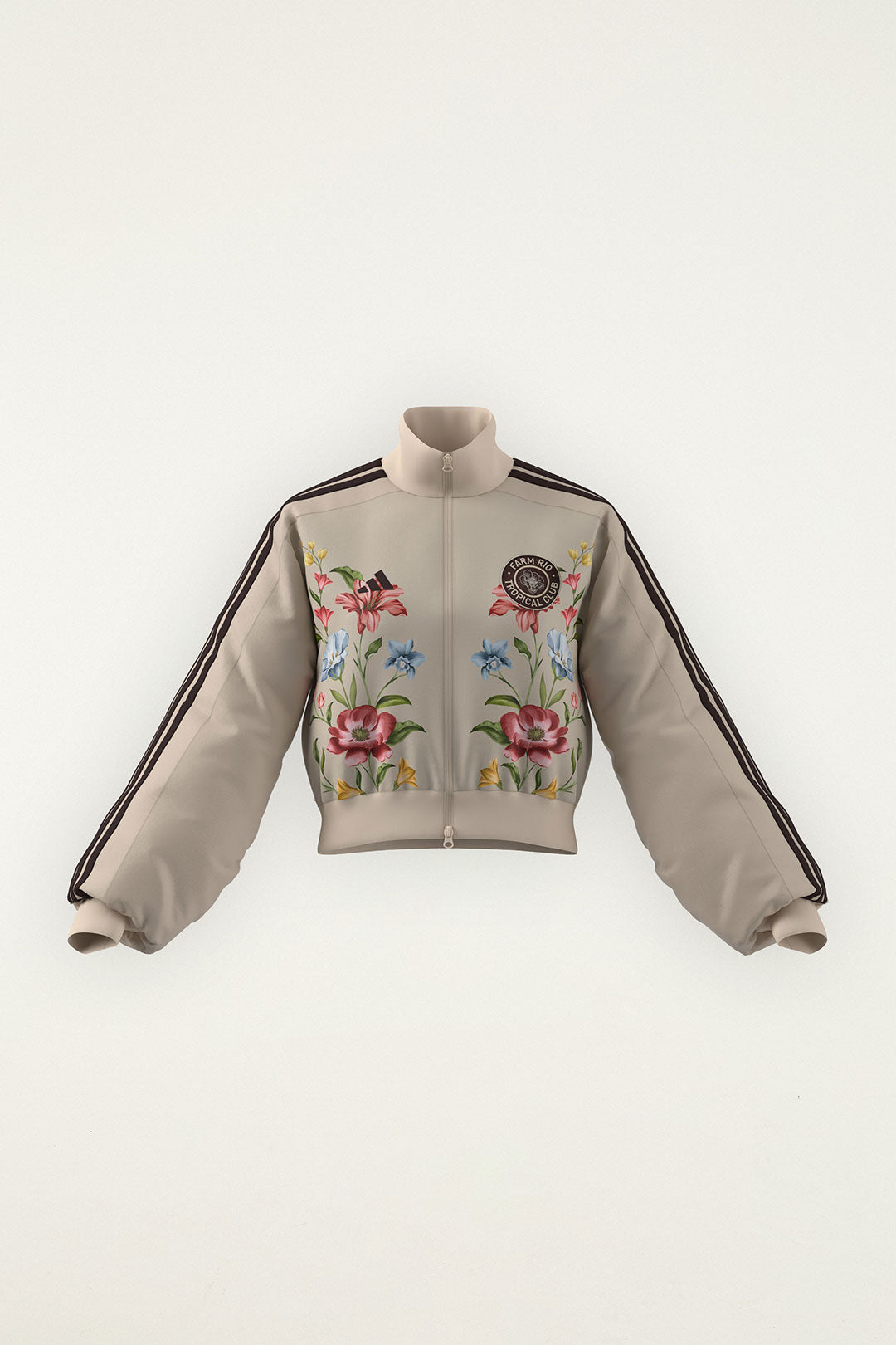 Ainika Floral Off-White Adidas Track Top