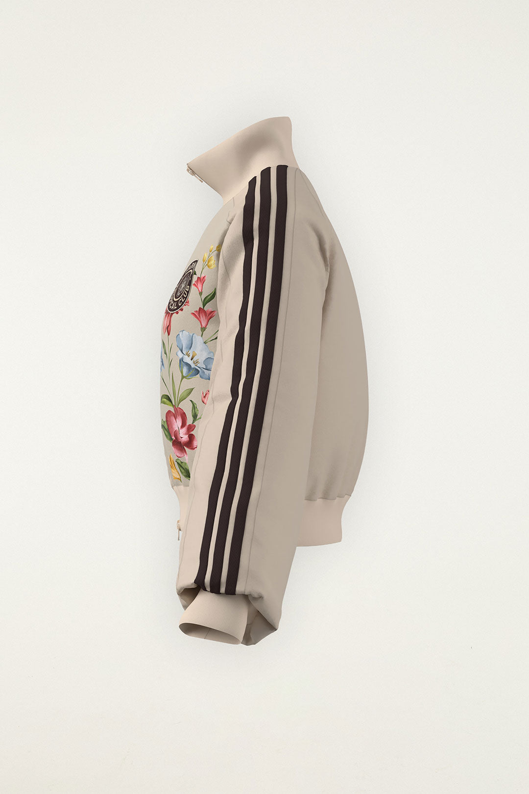 Ainika Floral Off-White Adidas Track Top