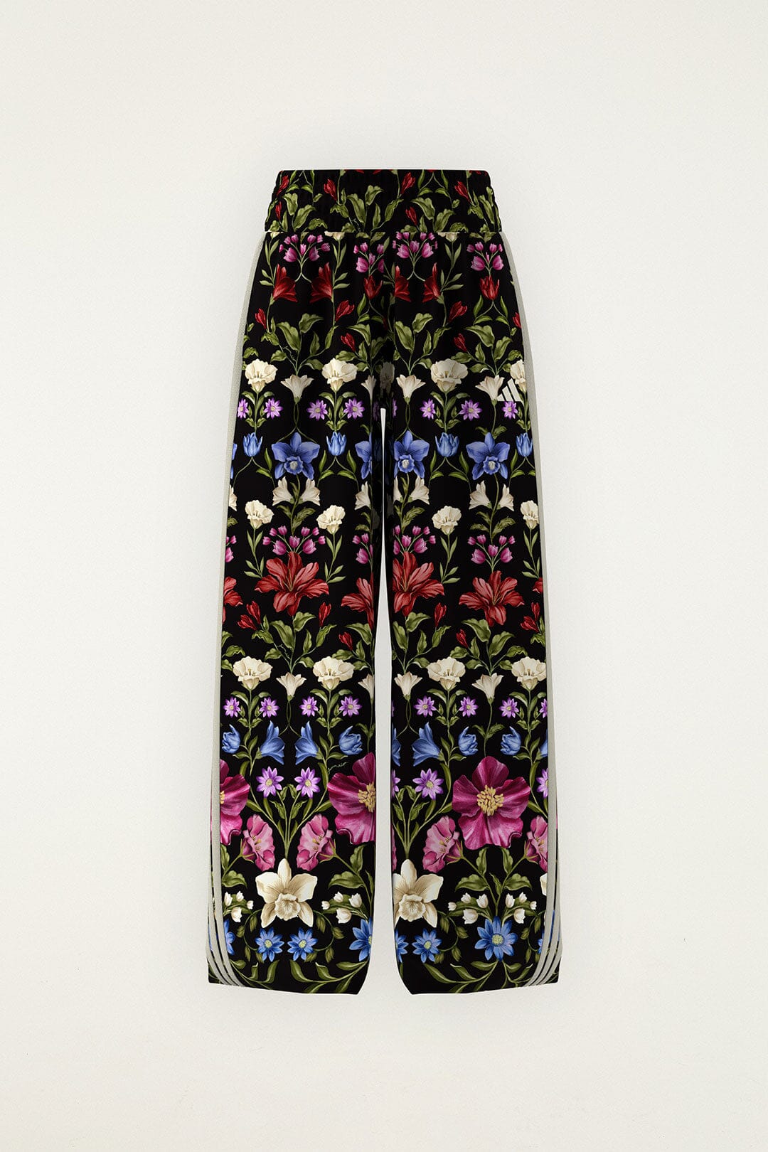 FARM Rio model wearing the Ainika Floral Black Adidas Pants