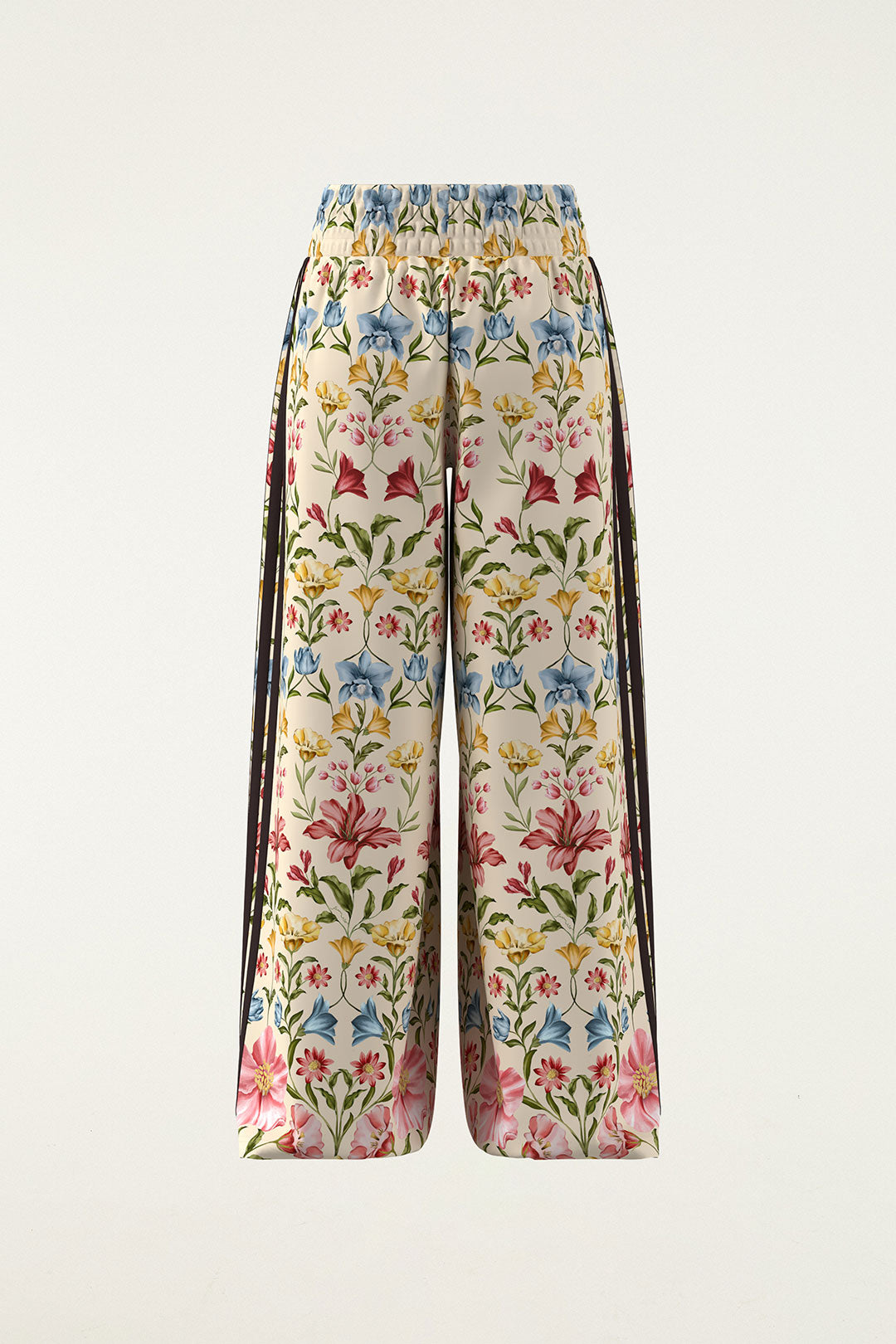 FARM Rio model wearing the Ainika Floral Off-White Adidas Pants