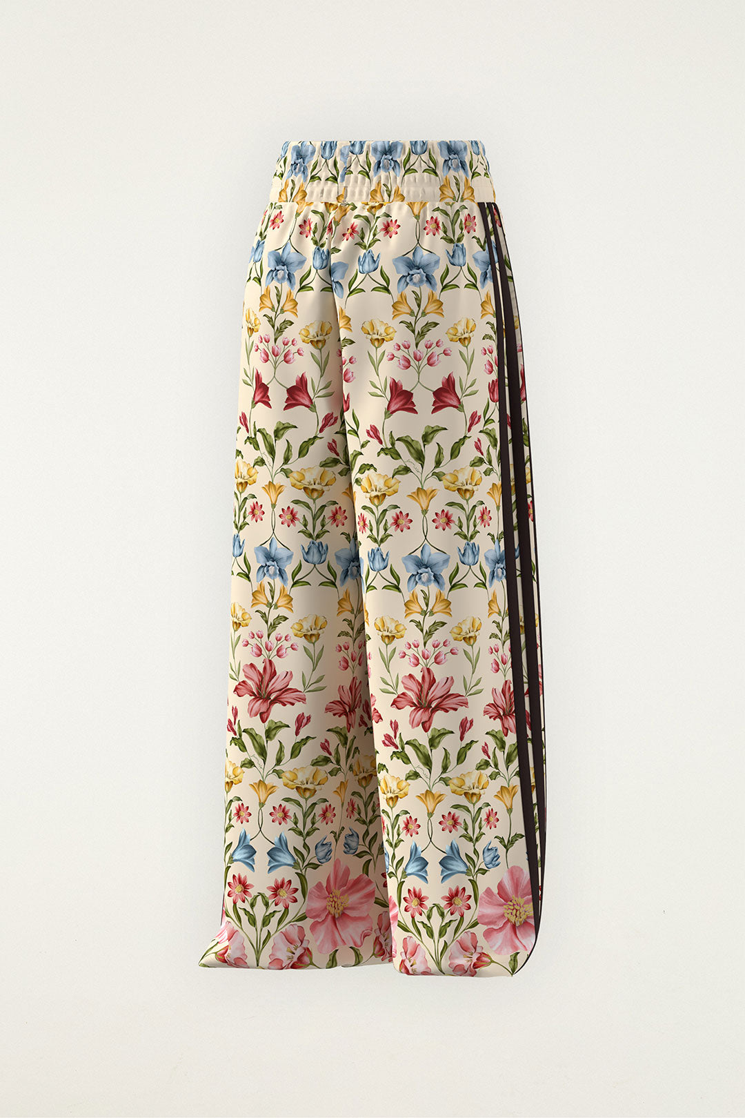 FARM Rio model wearing the Ainika Floral Off-White Adidas Pants