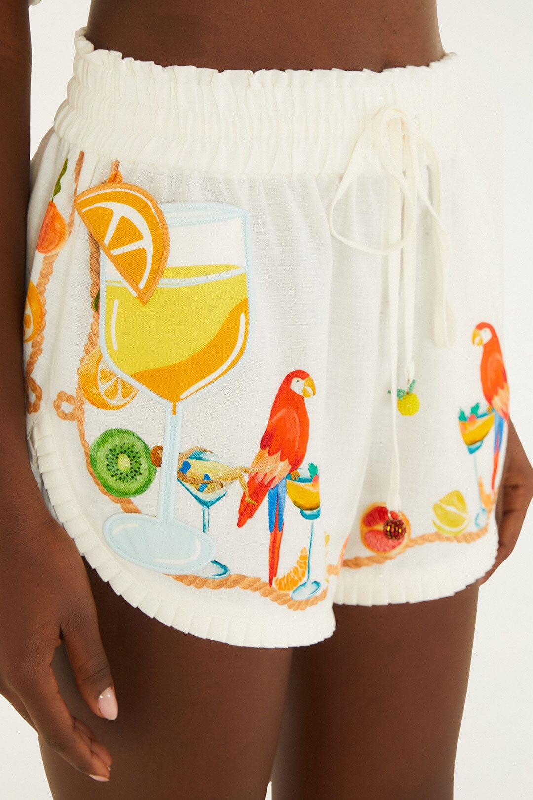 Biricutico Scarf Off-White Short | FARM Rio