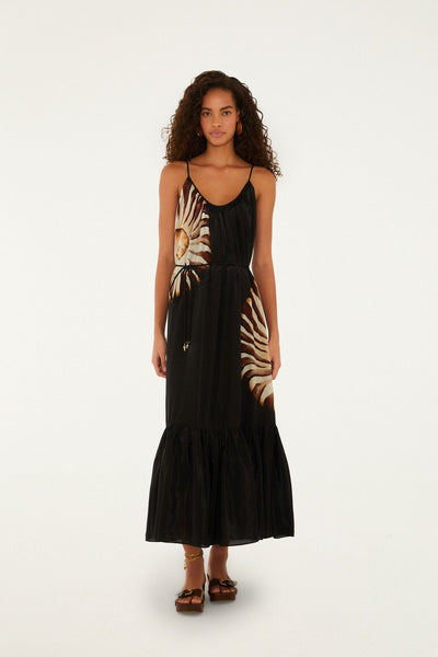 farm rio cocktail dress Black Ammonite Belted Pockets Open Back Maxi Width:WIDE _related_honeymoon-royal-blue Black Sequin Wrap Detail and cream tones