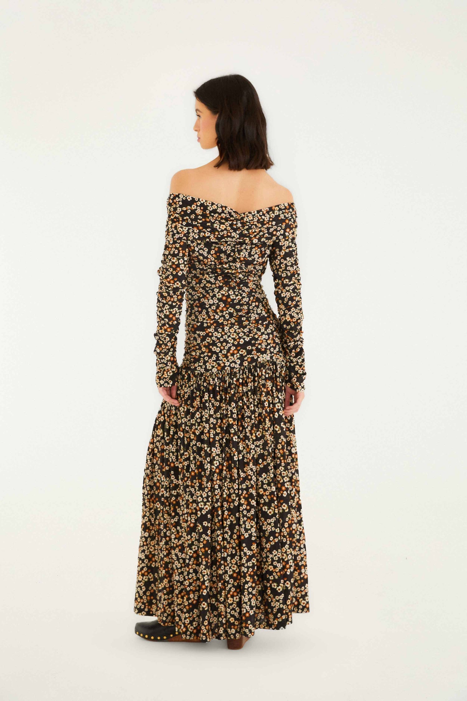 FARM Rio Floral Off the Shoulder Long Sleeve Maxi Dress in Black at Nordstrom, Size Medium FARM Rio Floral Off the Shoulder Long Sleeve Maxi Dress in Black at Nordstrom, Size Medium
