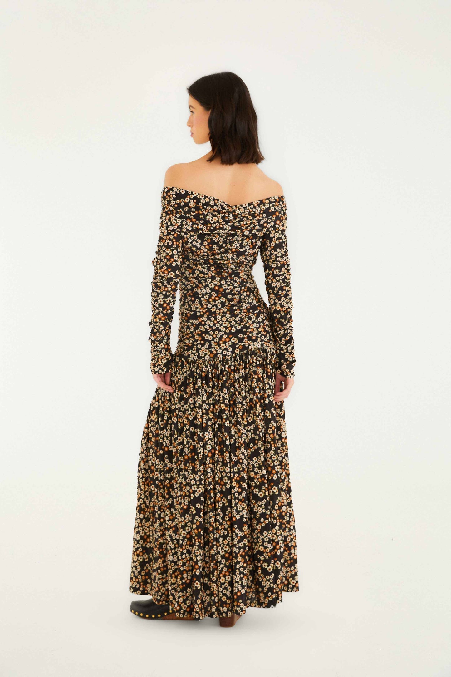 FARM Rio Floral Off the Shoulder Long Sleeve Maxi Dress in Black at Nordstrom, Size Medium FARM Rio Floral Off the Shoulder Long Sleeve Maxi Dress in Black at Nordstrom, Size Medium