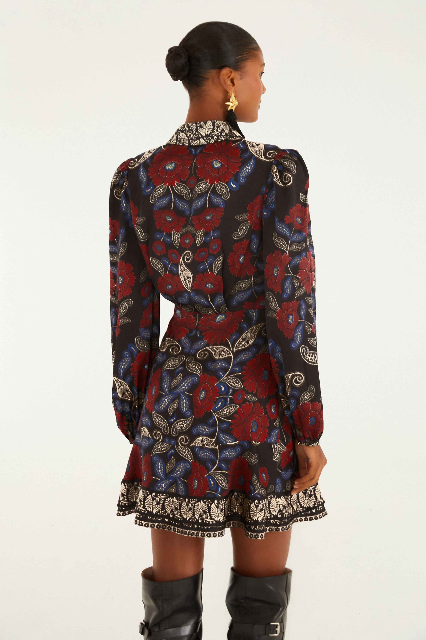 Black Valentina Wrap Lenzing™ Ecovero™ Viscose Mini Dress