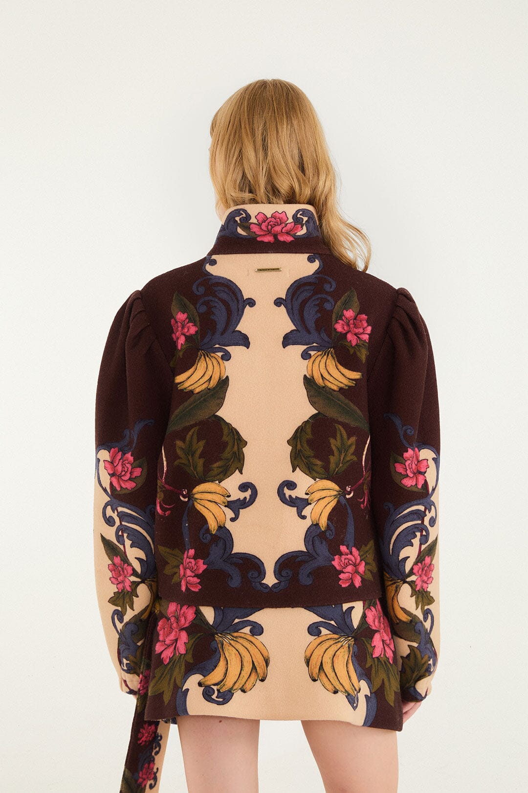 FARM Rio model wearing the Bloom In Between High Neck Fleece Jacket