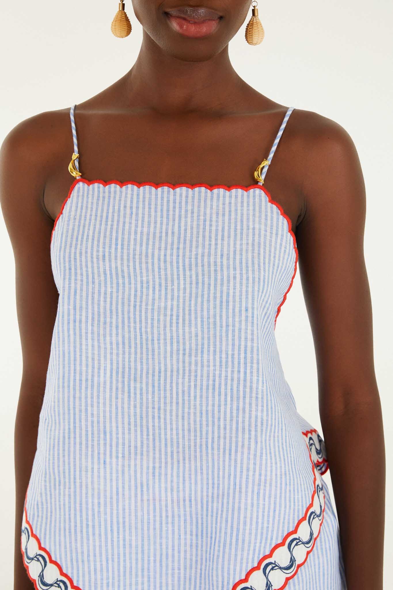 FARM Rio model wearing the Blouse With Embroidery Detail