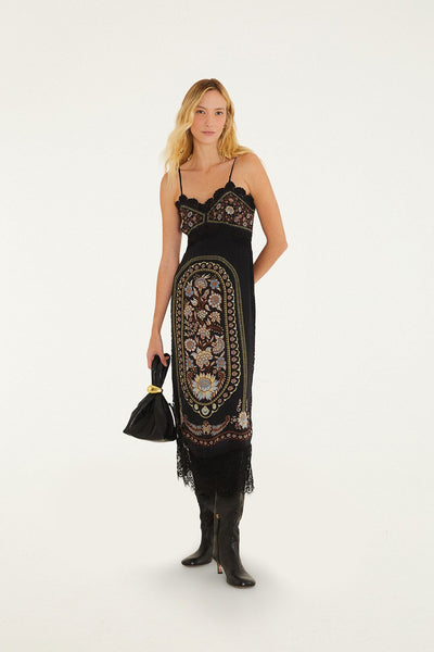 Daniela Lace Sleeveless Midi Dress | FARM Rio