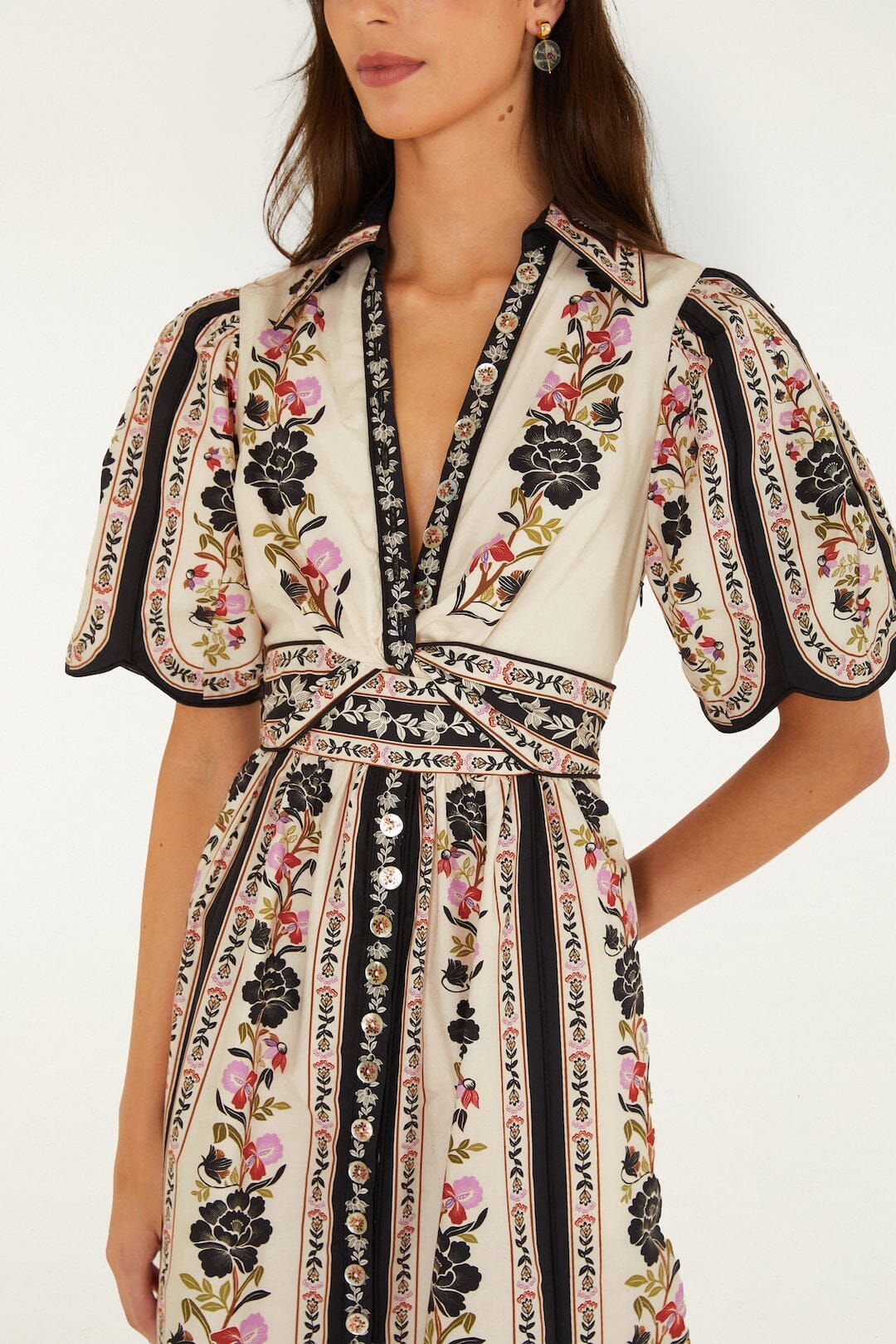 Delicate Floral Midi Dress