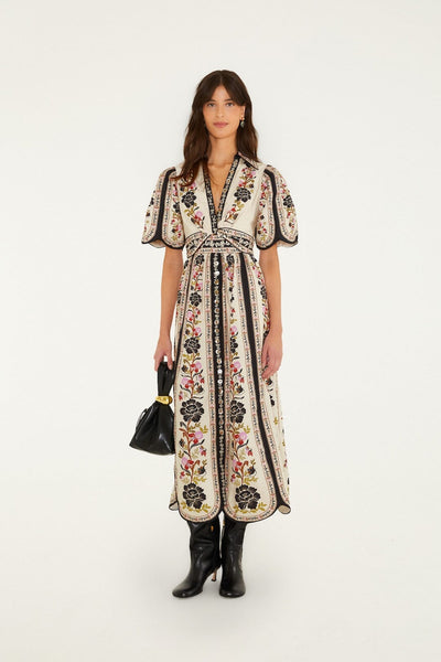 Delicate Floral Midi Dress