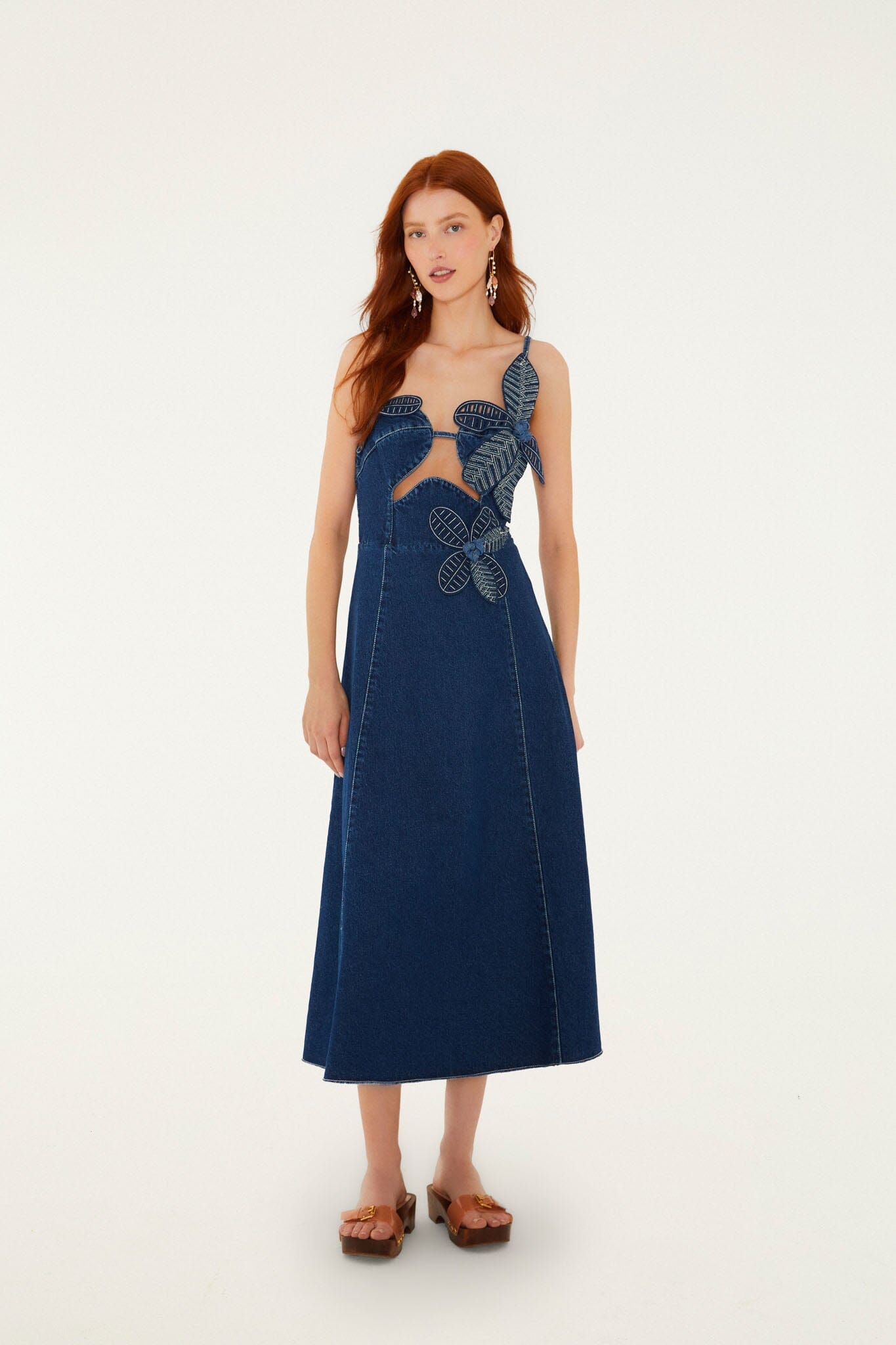 Denim Flower Dress | FARM Rio