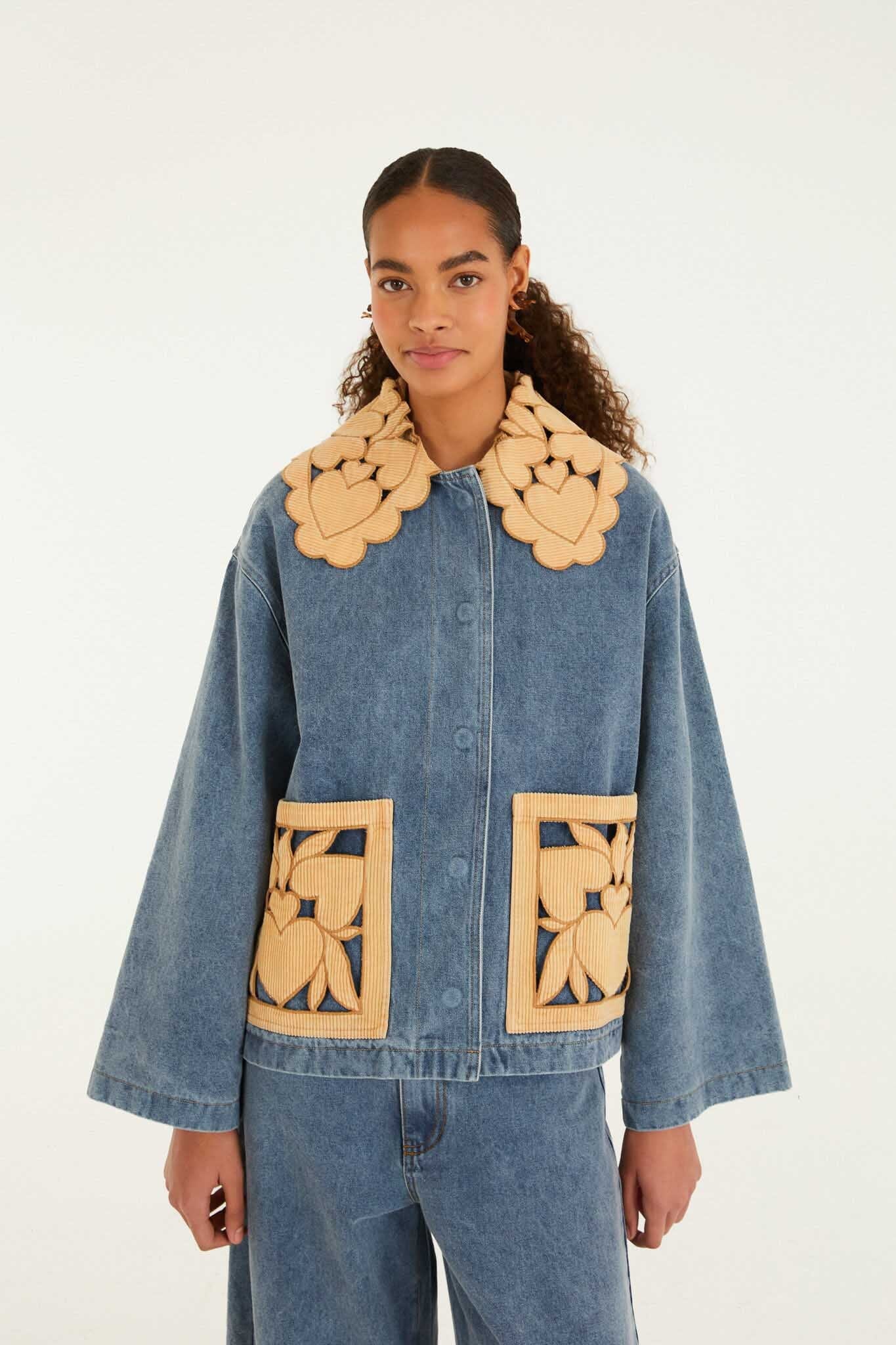 Denim Richelieu Barn Jacket | FARM Rio
