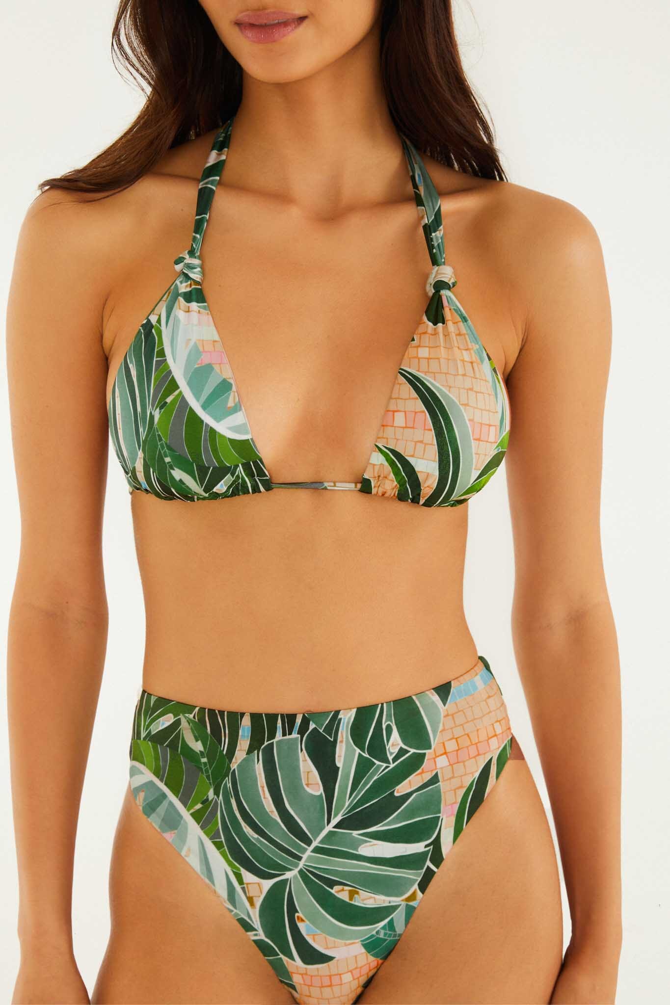 FARM Rio model wearing the Elongated Bikini Top