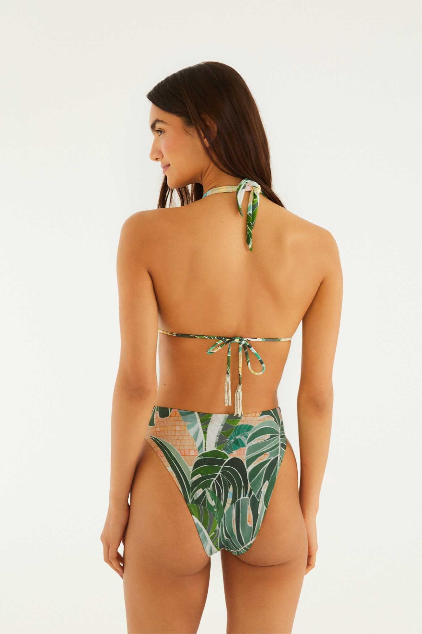 FARM Rio model wearing the Elongated Bikini Top