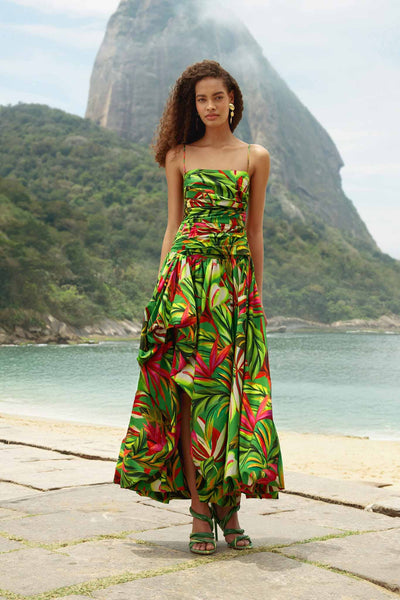 green petite maxi dress Slim Pleated Maxi Dress