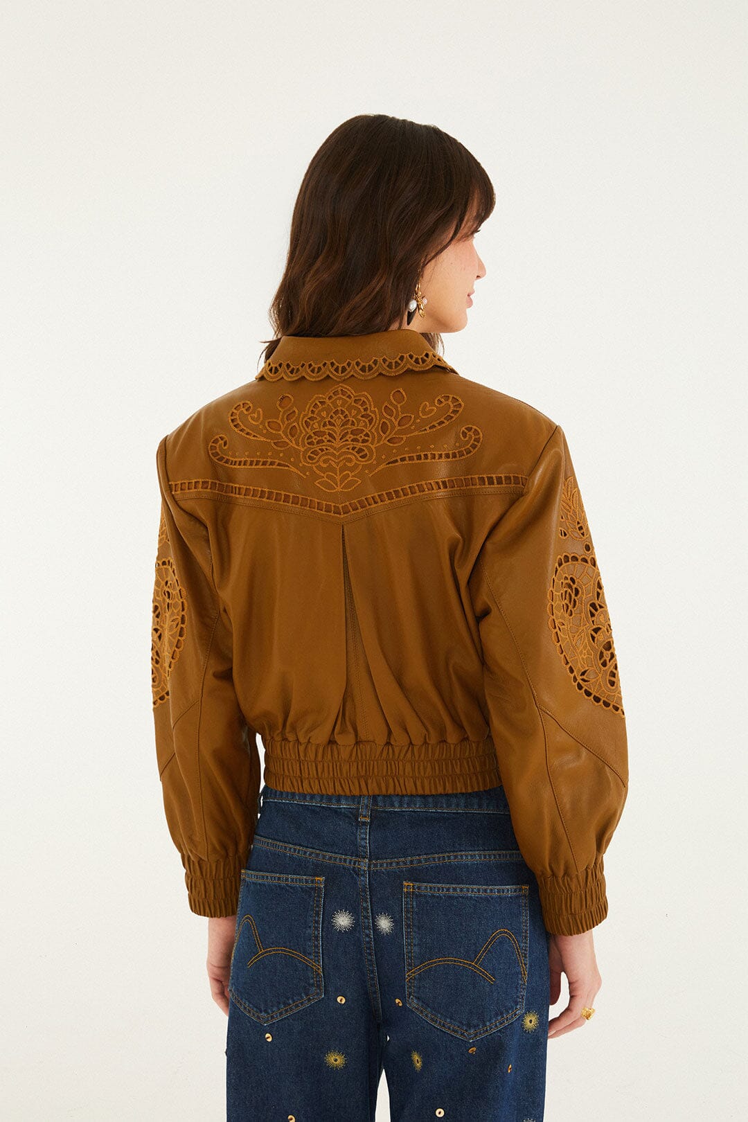 FARM Rio model wearing the Heart Richelieu Jacket