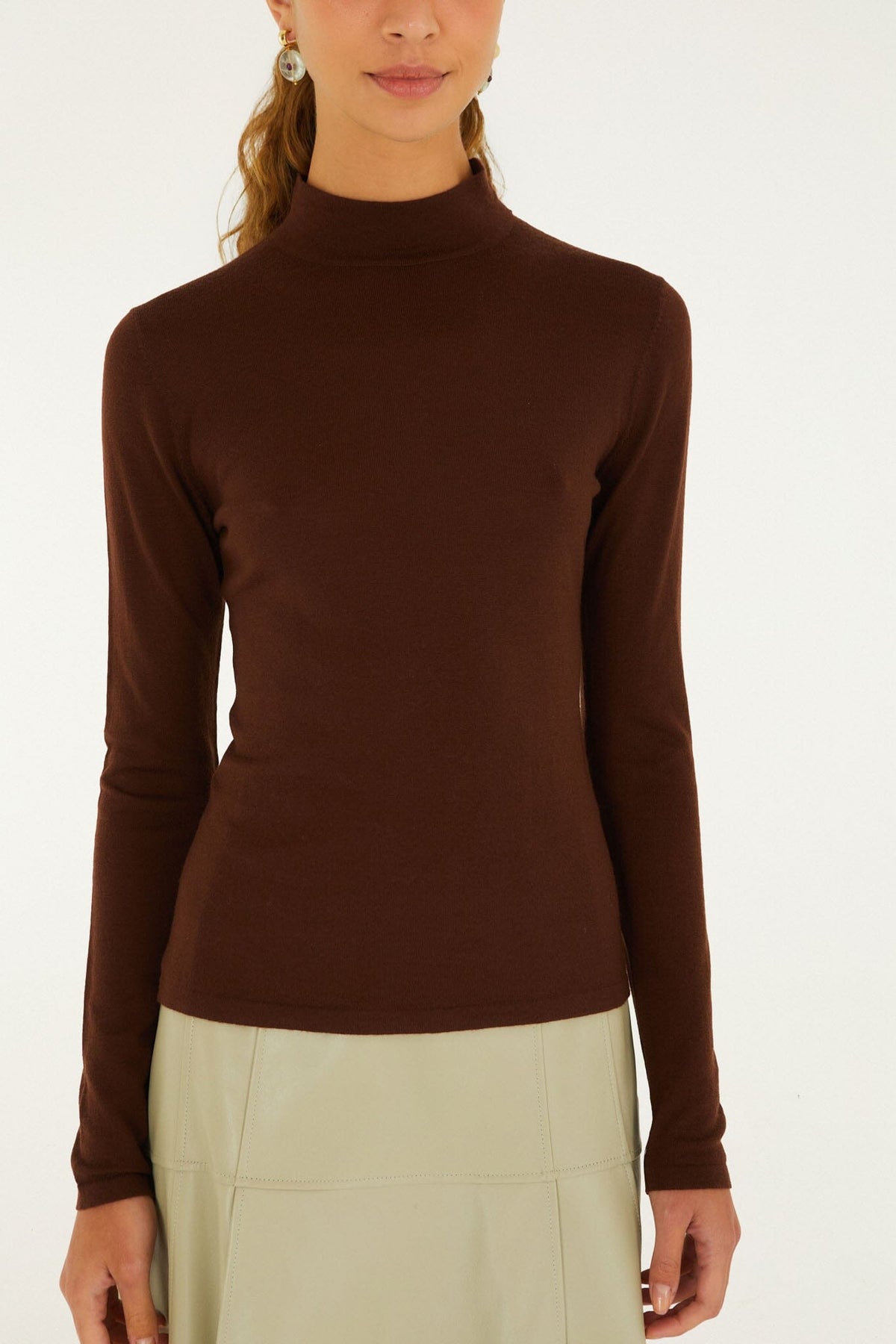 FARM Rio model wearing the Knit Layer Top