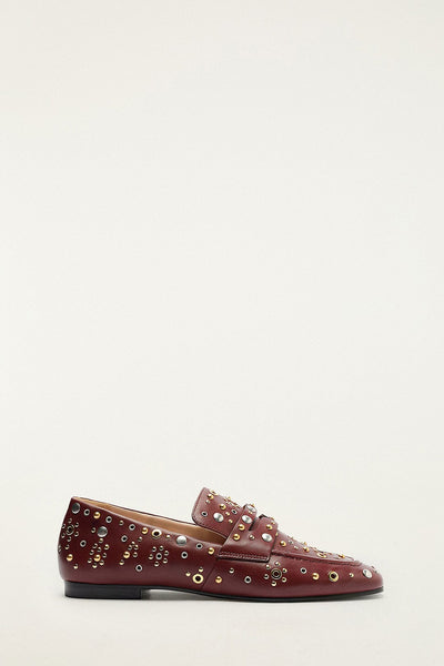 FARM Rio Marsala Studded Loafer, MERLOT / 9 1/2