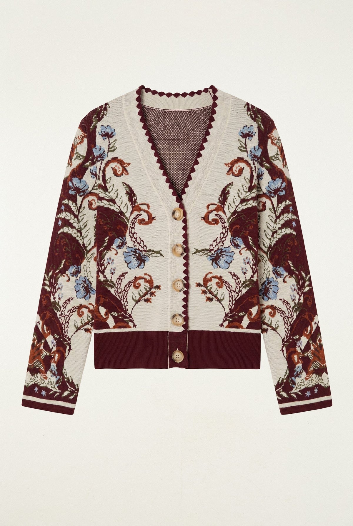 FARM Rio model wearing the Millena Buttoned Knit Cardigan