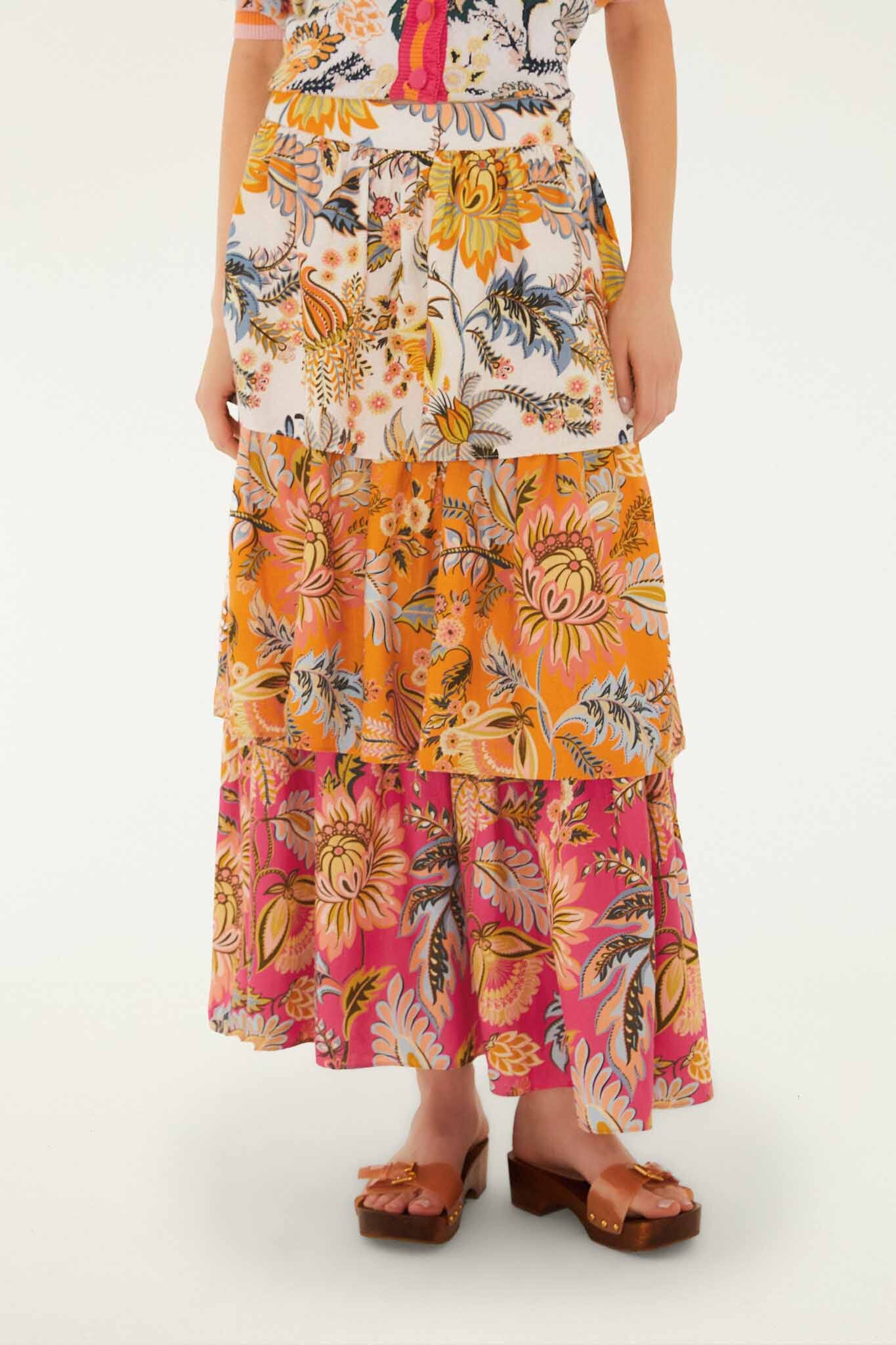 Multicolor Ligia Floral Mix Layered Lenzing™ Ecovero™ Euroflax